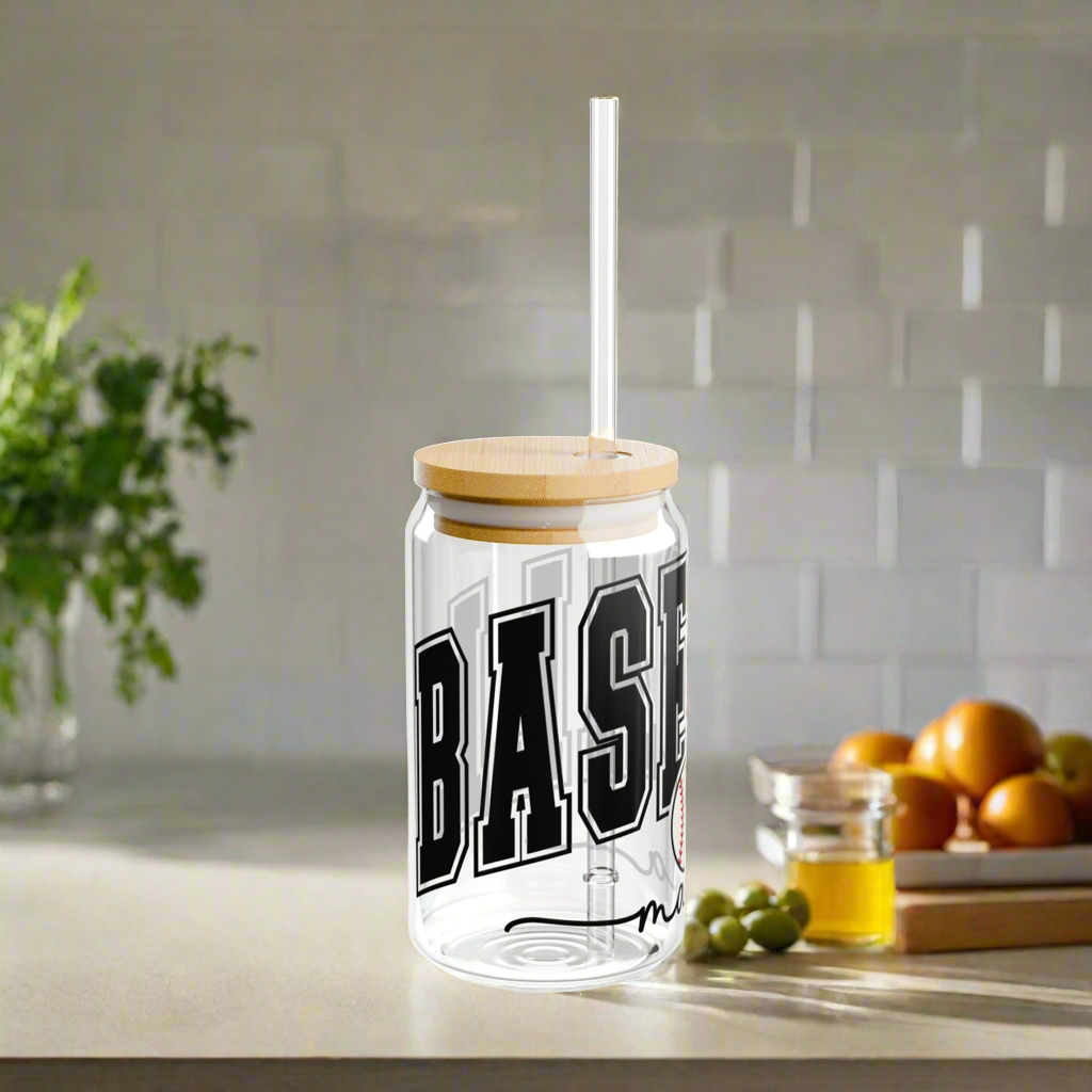 Baseball Mama | Sipper Glass, 16oz - Kim’s Signature Beauty & Accessories    (Store description)