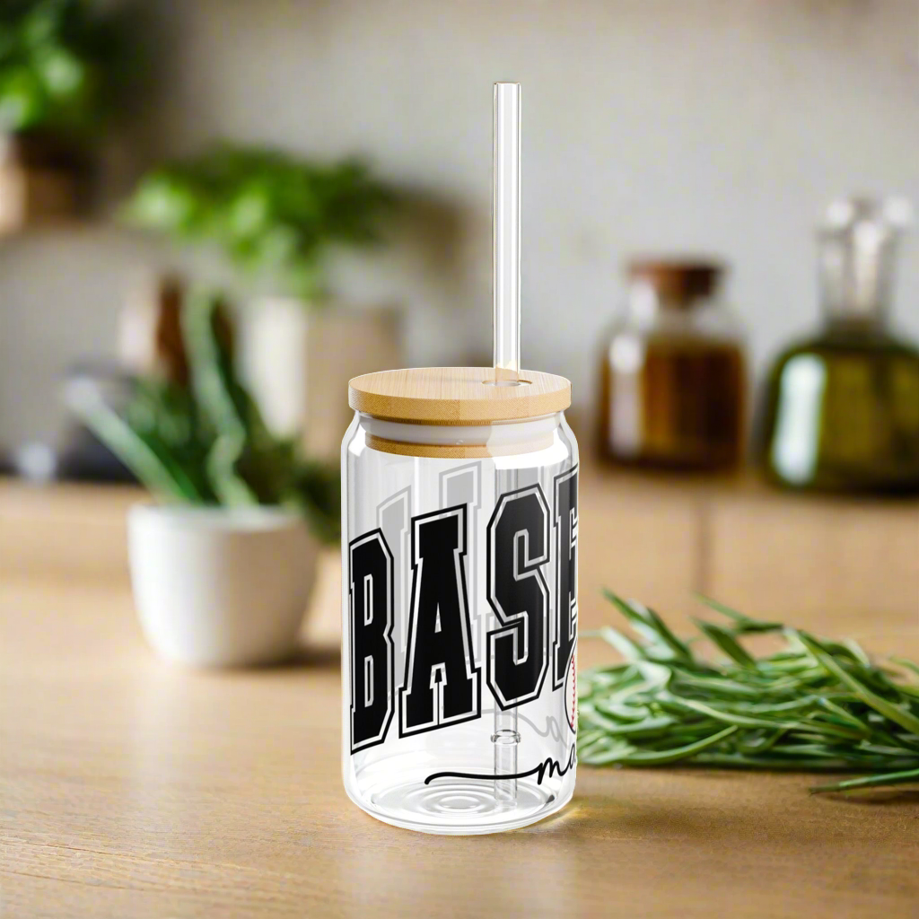 Baseball Mama | Sipper Glass, 16oz - Kim’s Signature Beauty & Accessories    (Store description)