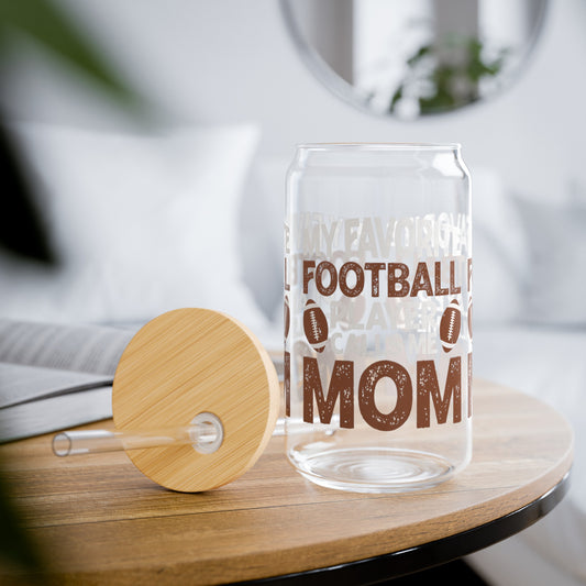 Football Mom | Sipper Glass, 16oz - Kim’s Signature Beauty & Accessories    (Store description)