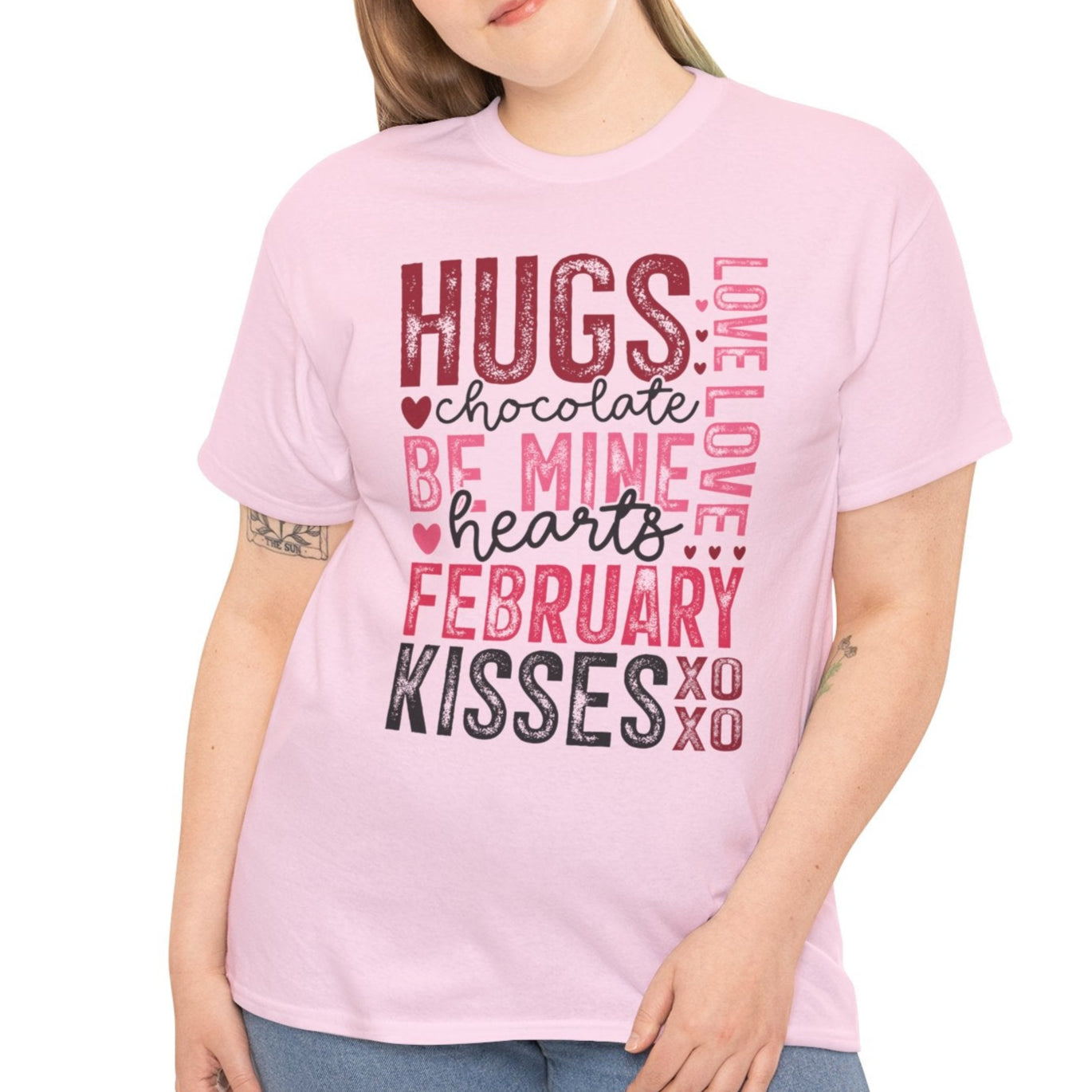 Hearts, February, Love Kisses Tee