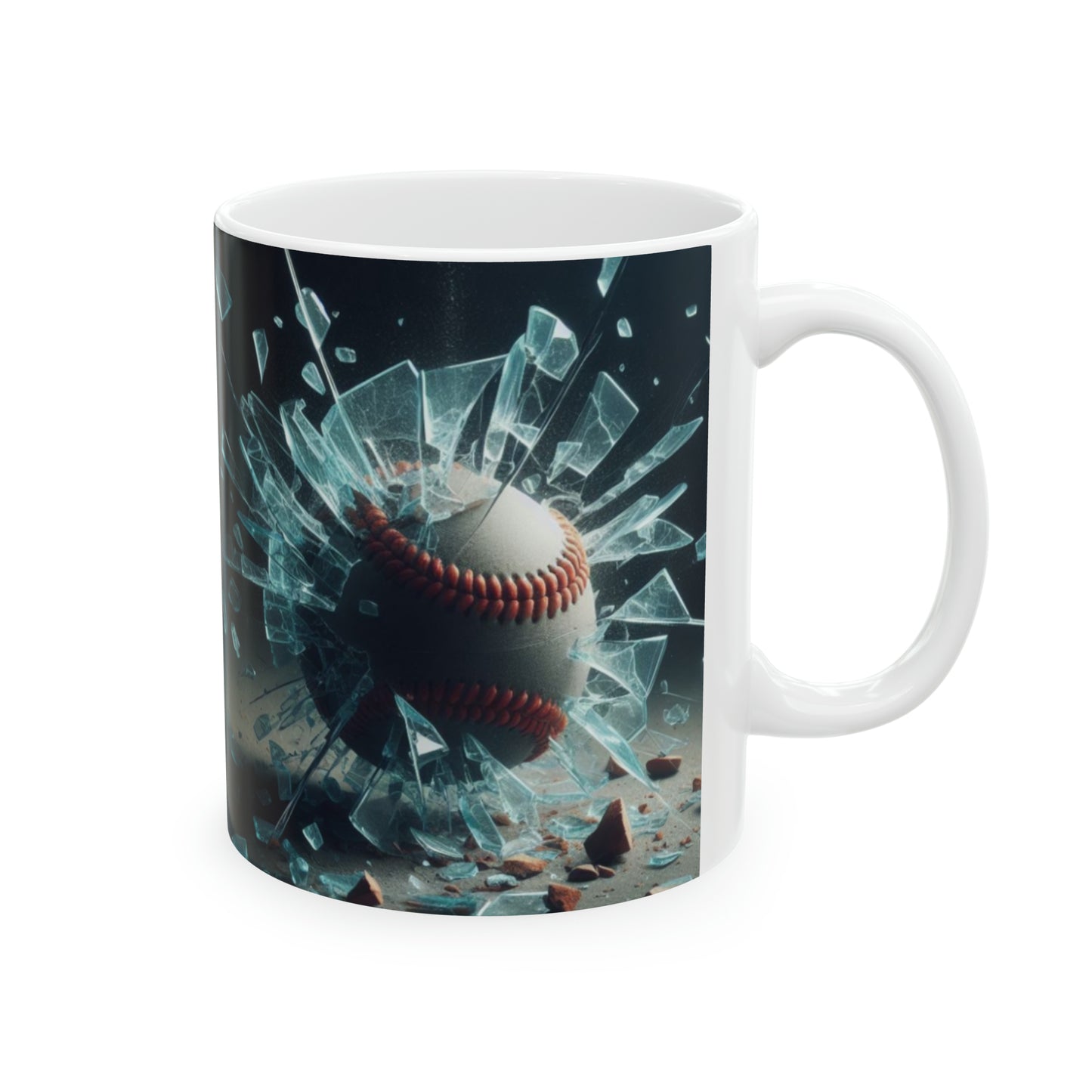 Glass Breaking Baseball  3D Mug, 11oz - Kim’s Signature Beauty & Accessories    (Store description)