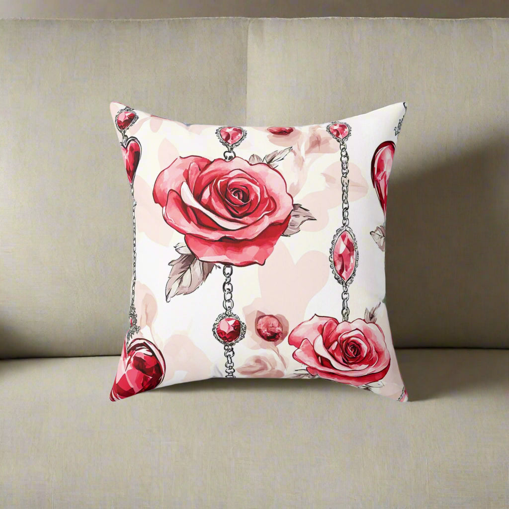 Romantic Rose Valentine Pillow