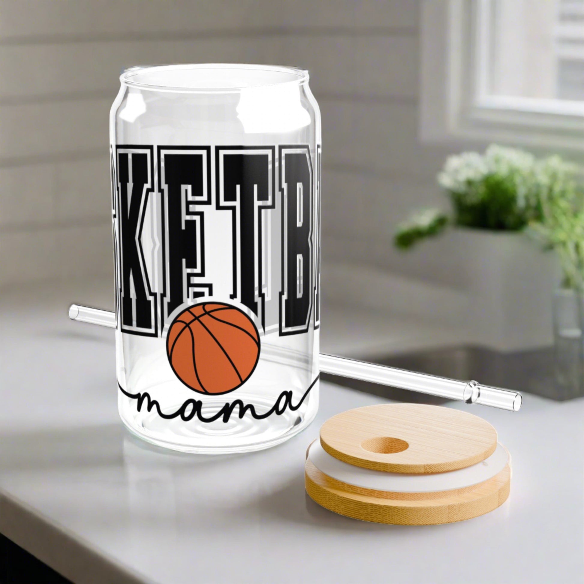 Basketball Mama | Sipper Glass, 16oz - Kim’s Signature Beauty & Accessories    (Store description)