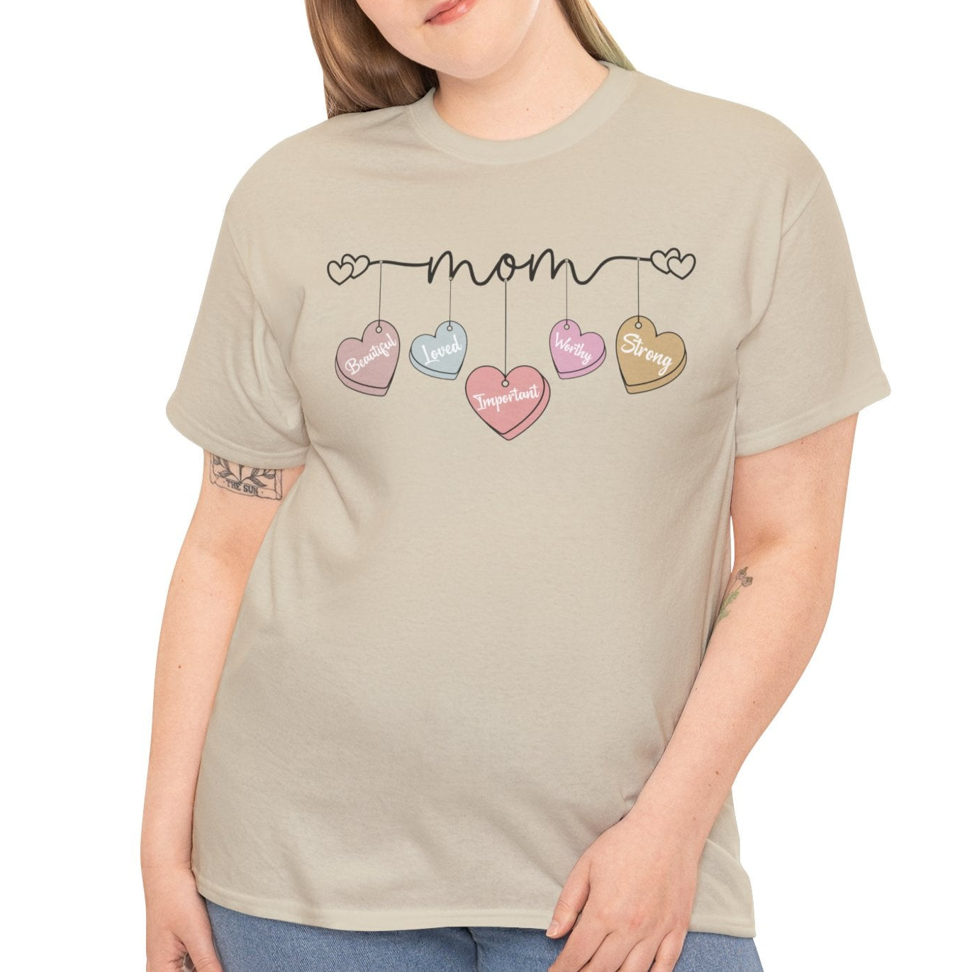 Mom, Candy Heart Tee