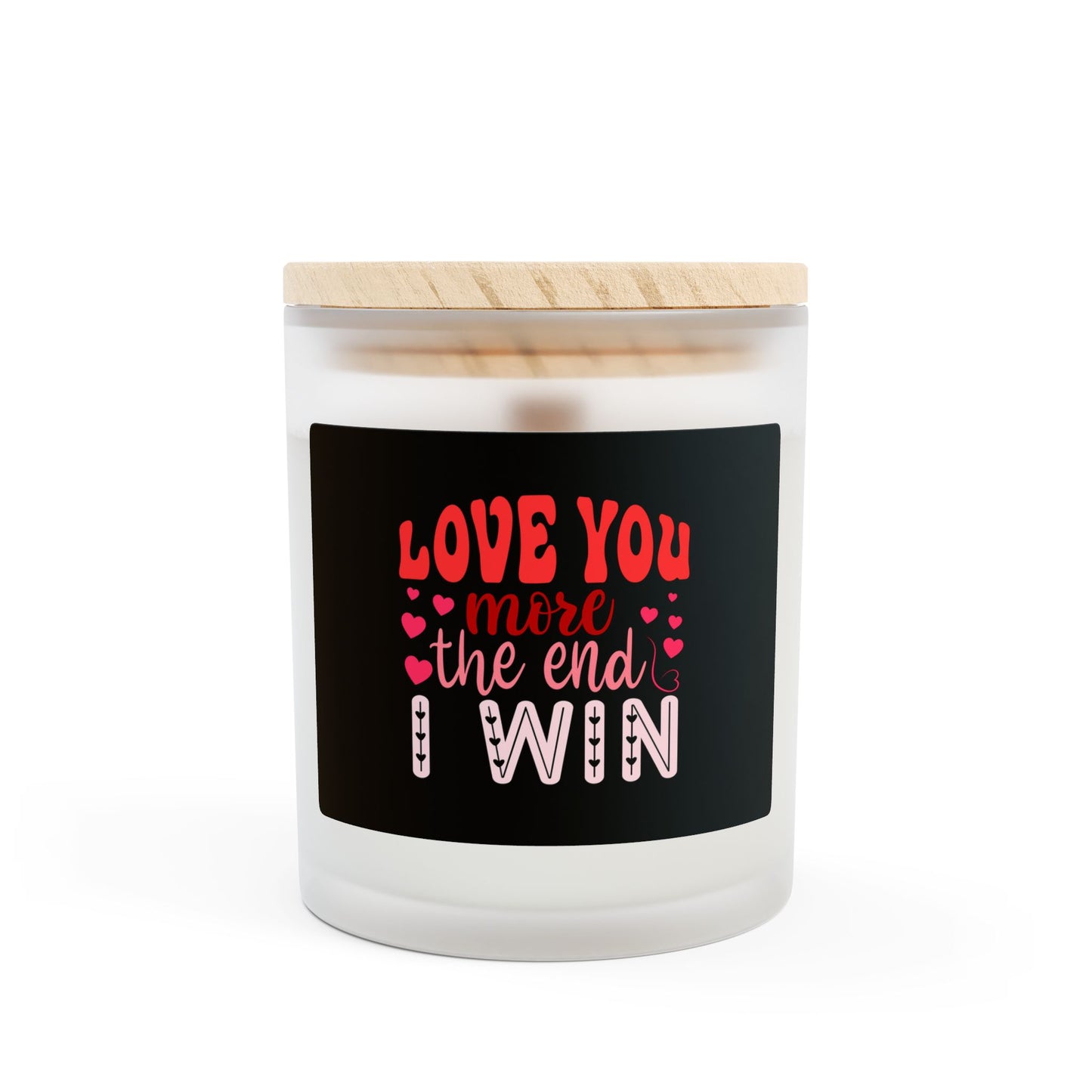 Love You More...Frosted Glass Candle, 11oz