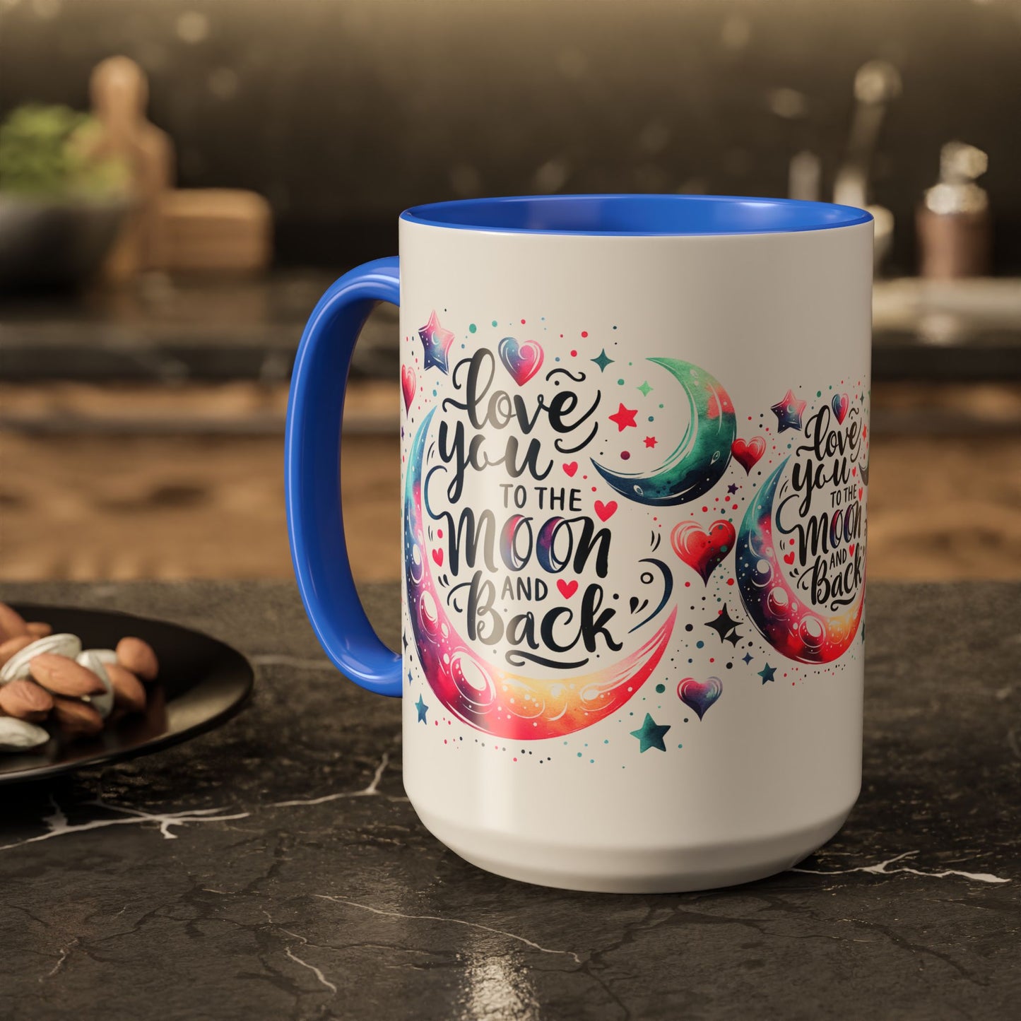 Love You to the Moon Colorful Mugs (11oz, 15oz)