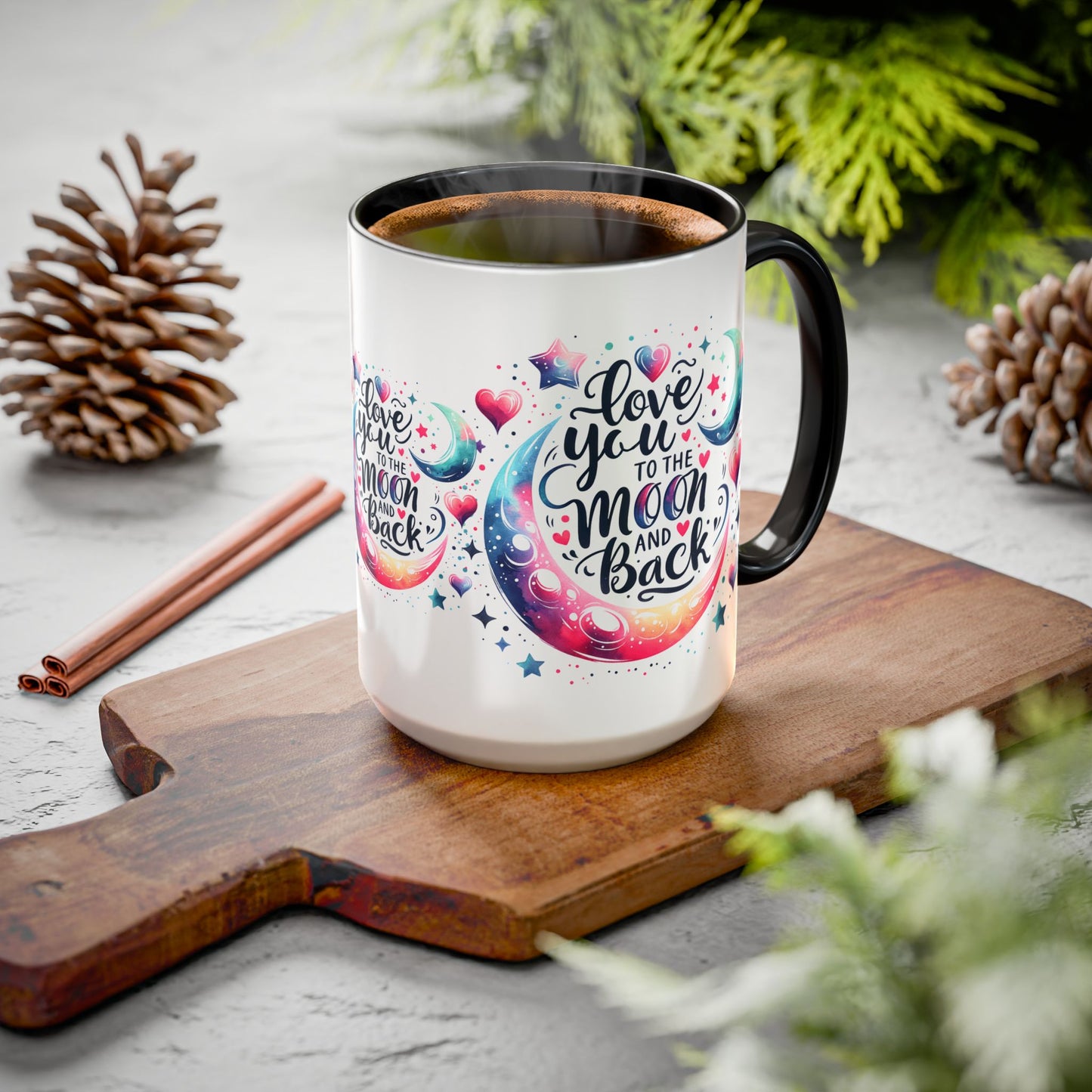 Love You to the Moon Colorful Mugs (11oz, 15oz)