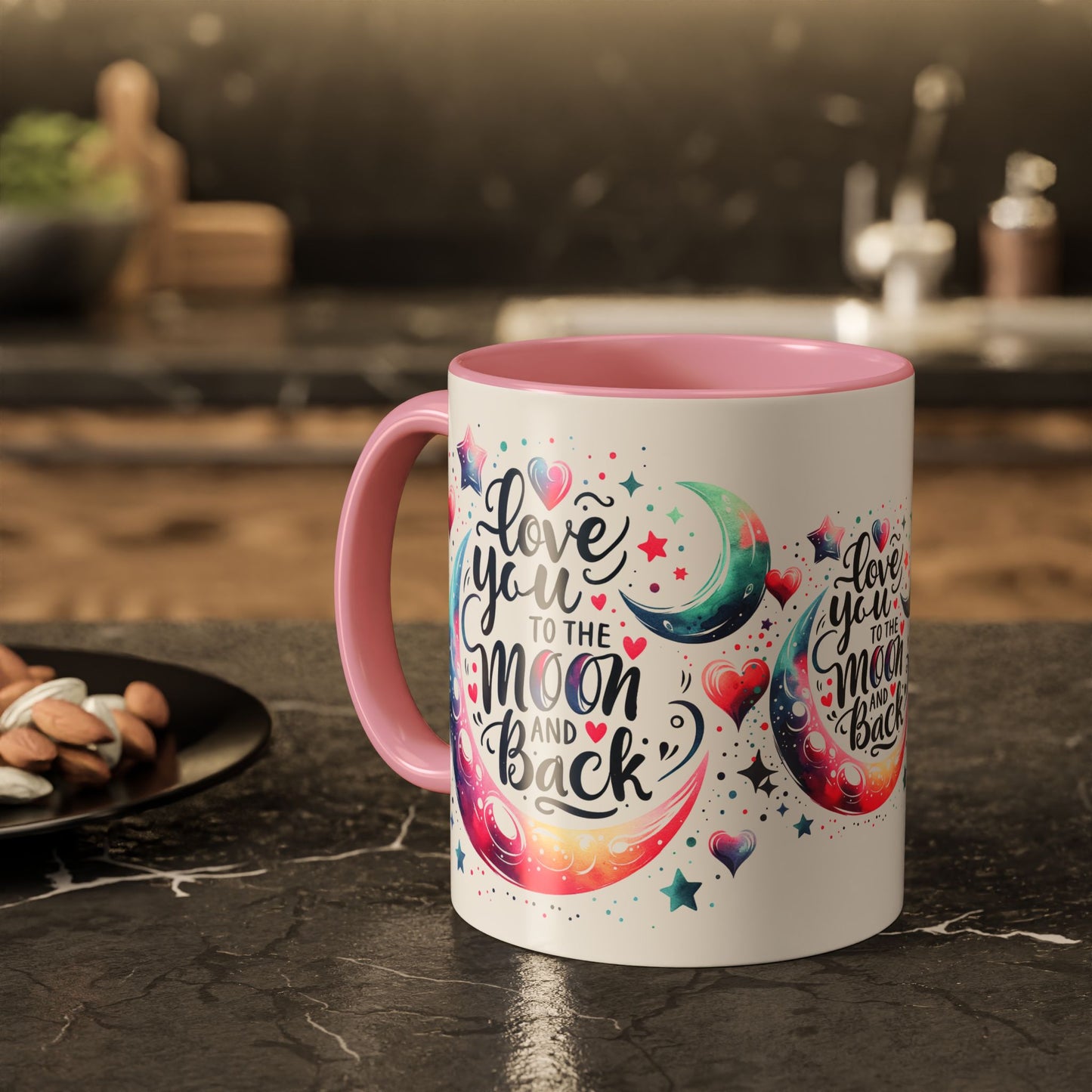 Love You to the Moon Colorful Mugs (11oz, 15oz)