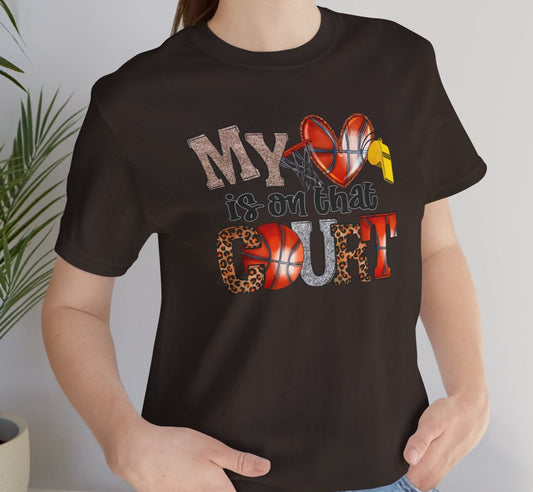 My Heart is on the Court: Mom Supporter Tee - Kim’s Signature Beauty & Accessories    (Store description)