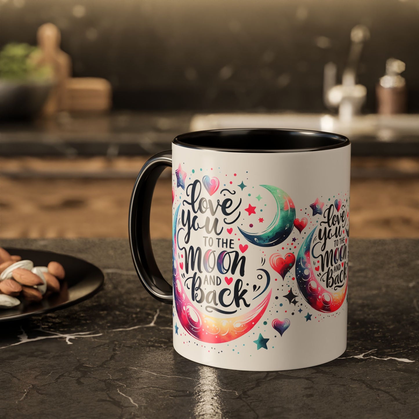 Love You to the Moon Colorful Mugs (11oz, 15oz)