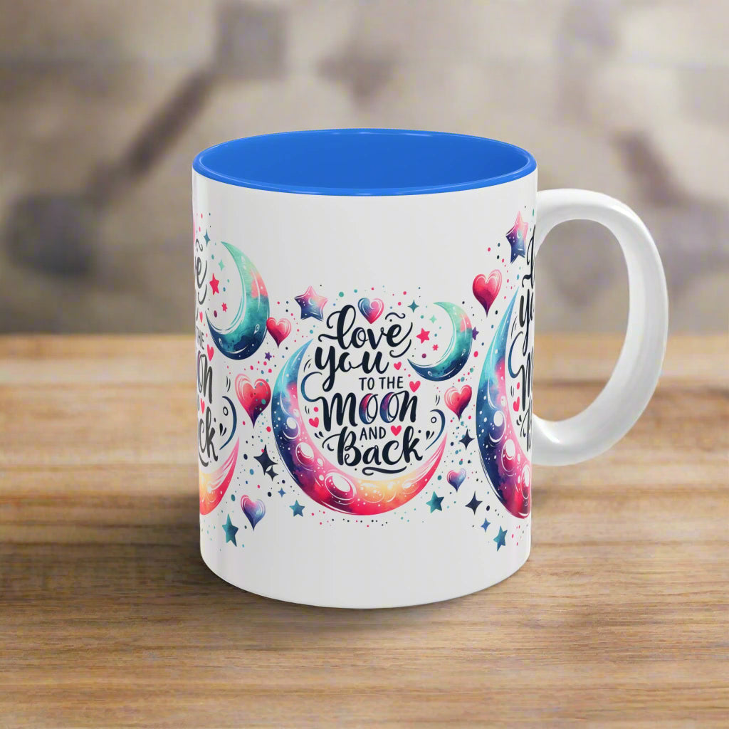 Love You to the Moon Colorful Mugs (11oz, 15oz)