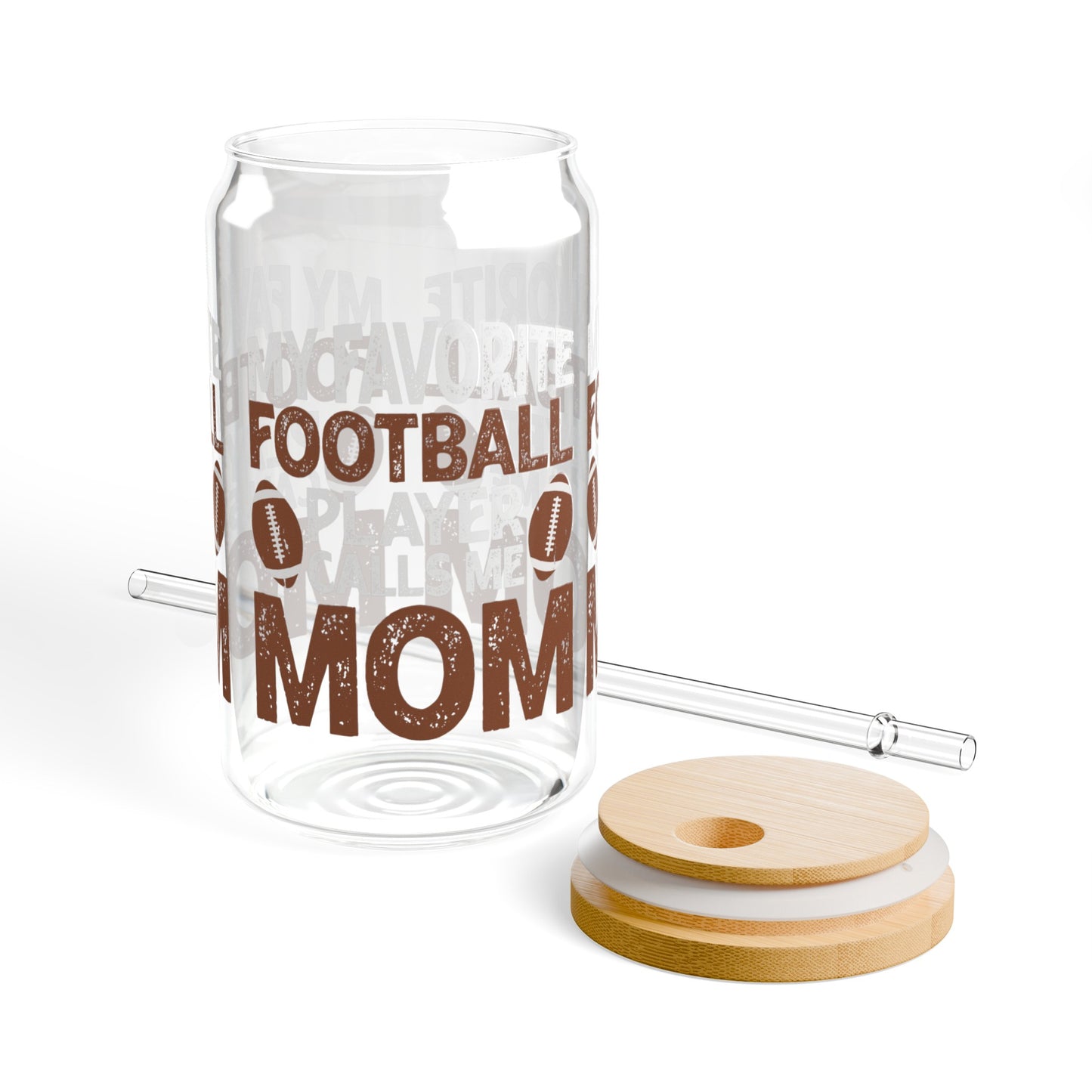 Football Mom | Sipper Glass, 16oz - Kim’s Signature Beauty & Accessories    (Store description)