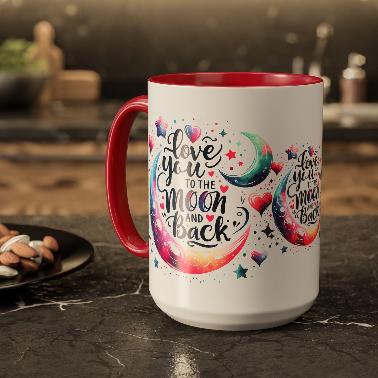 Love You to the Moon Colorful Mugs (11oz, 15oz)