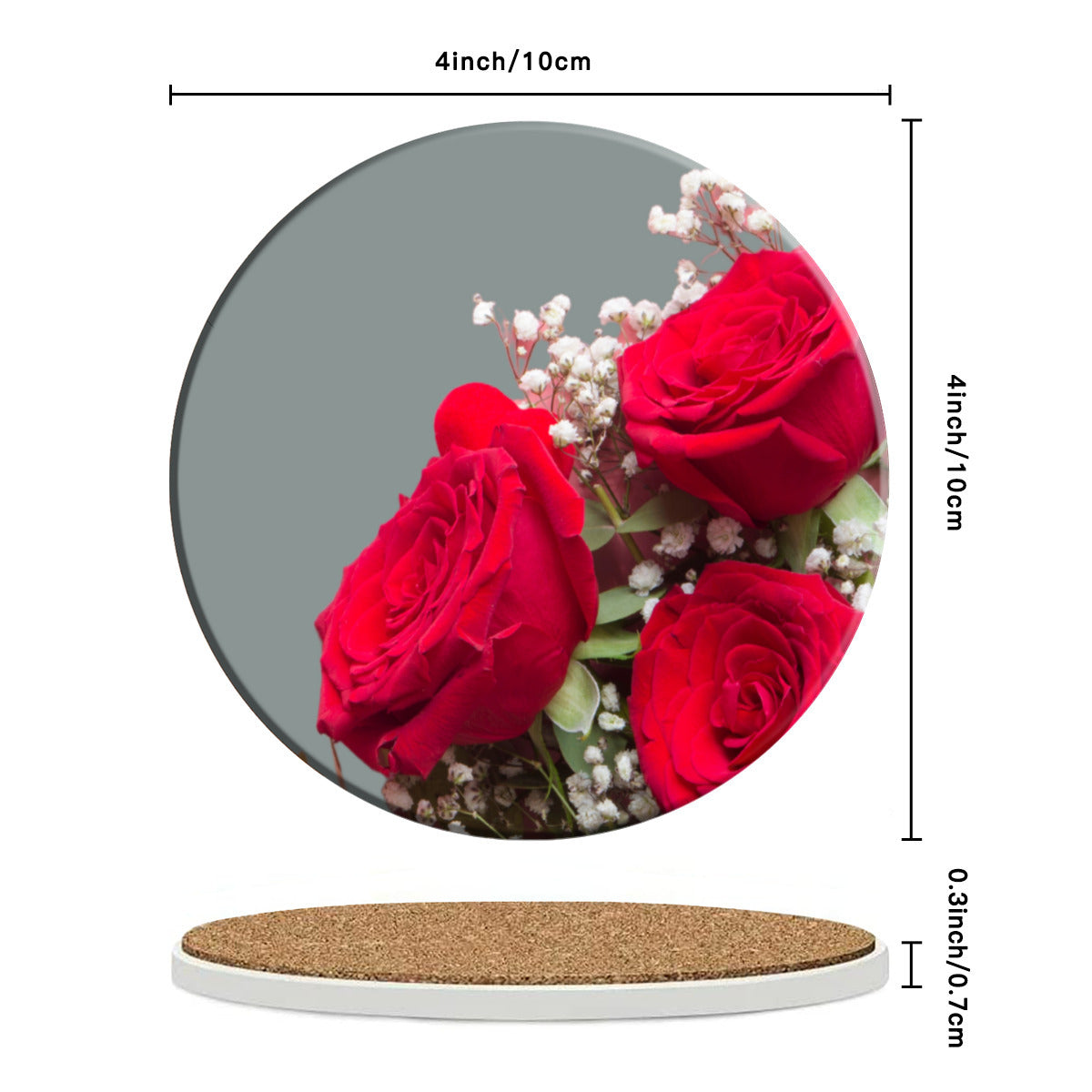 Rose Bud Round Coasters - Kim’s Signature Beauty & Accessories    (Store description)