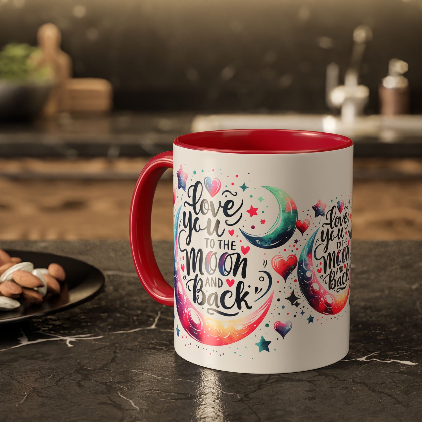 Love You to the Moon Colorful Mugs (11oz, 15oz)