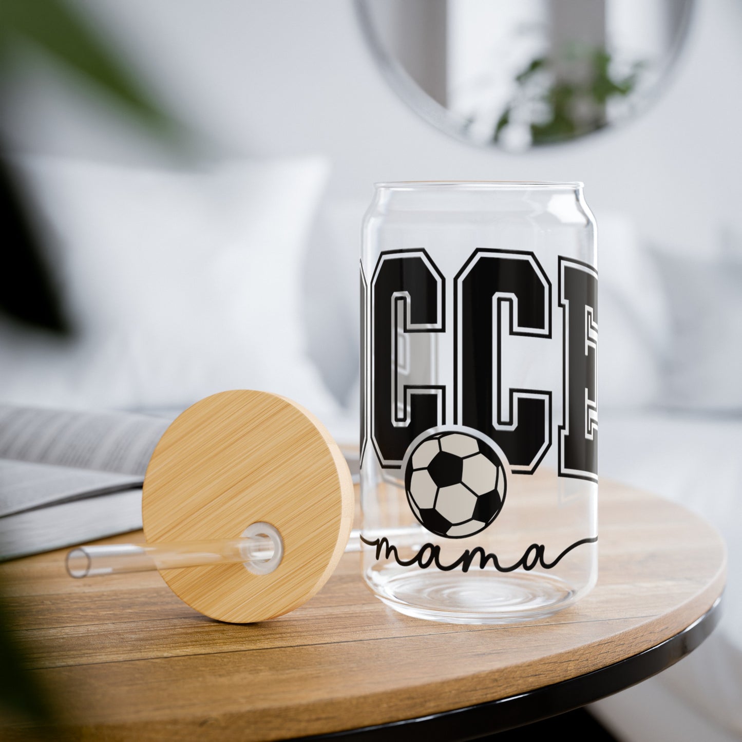 Soccer Mom | Sipper Glass, 16oz - Kim’s Signature Beauty & Accessories    (Store description)