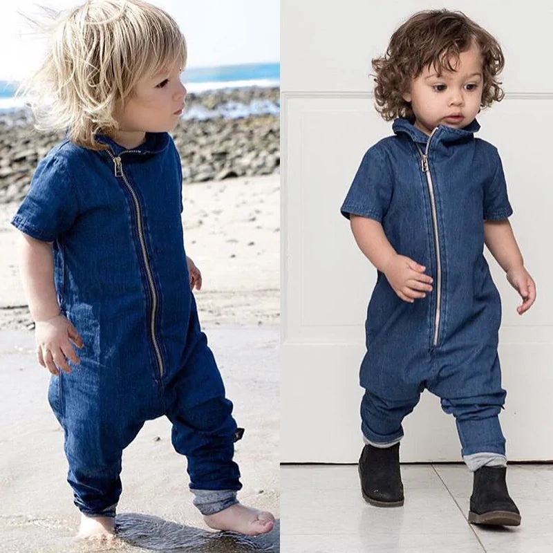 Denim Toddler Romper Jumpsuit