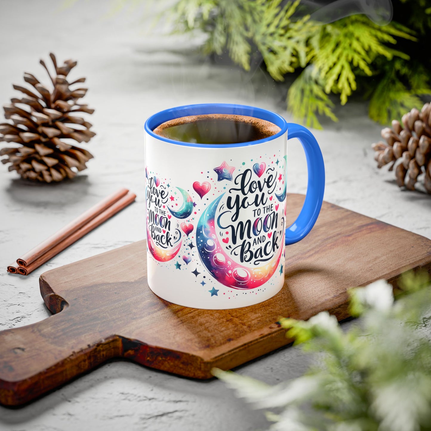 Love You to the Moon Colorful Mugs (11oz, 15oz)