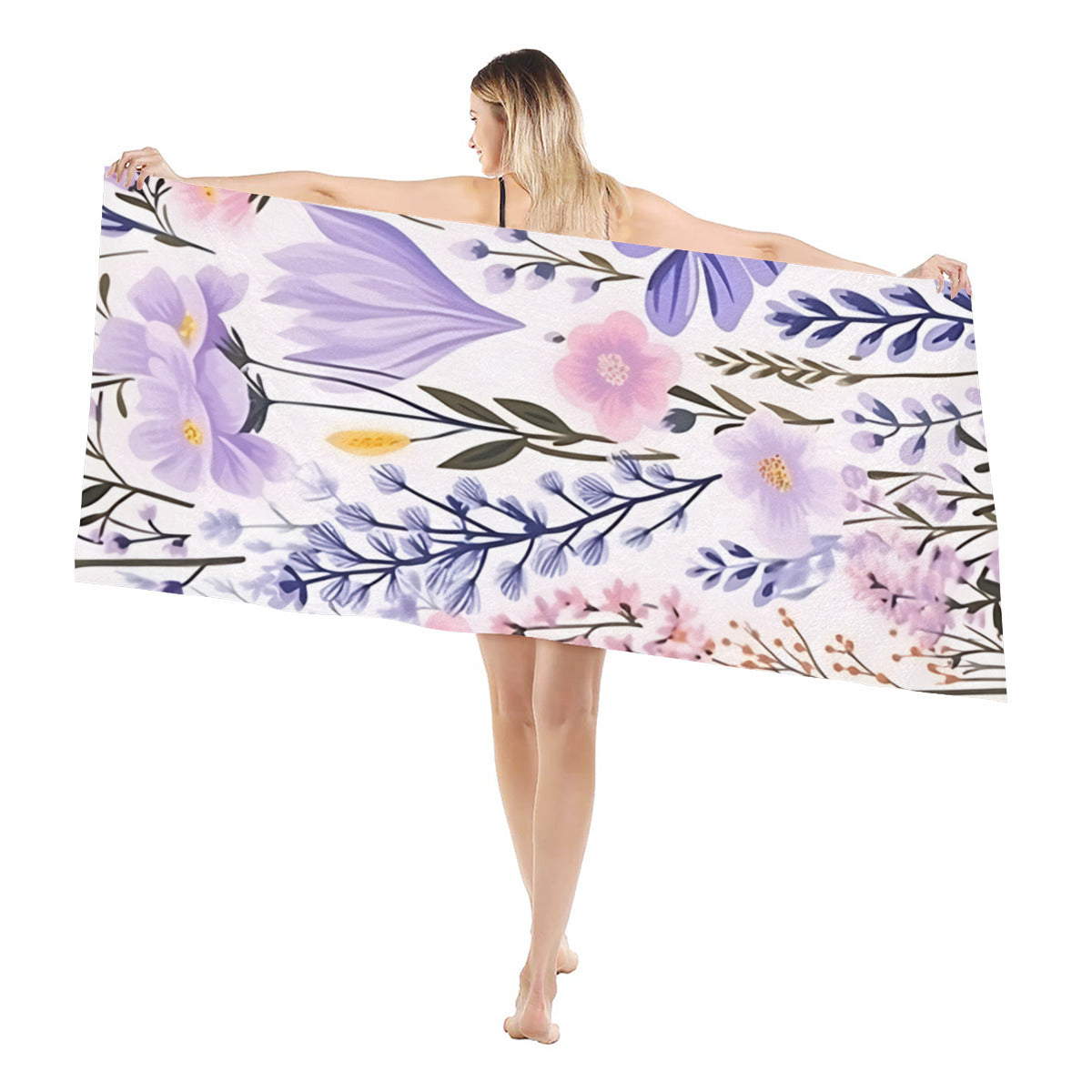 Purple Flower Elegance Towel - Kim’s Signature Beauty & Accessories    (Store description)