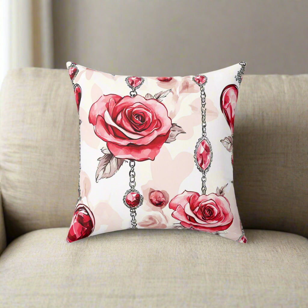 Romantic Rose Valentine Pillow