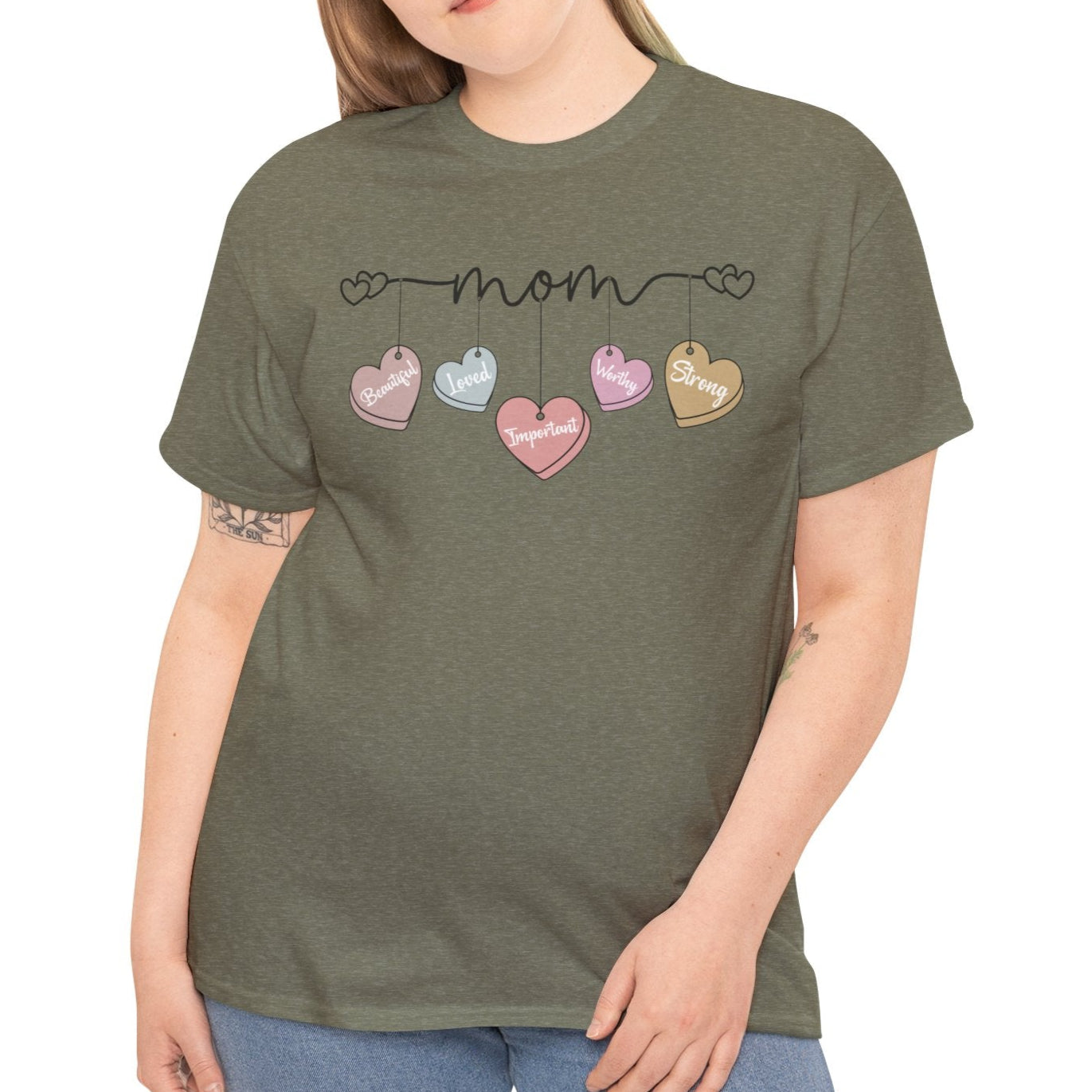 Mom, Candy Heart Tee