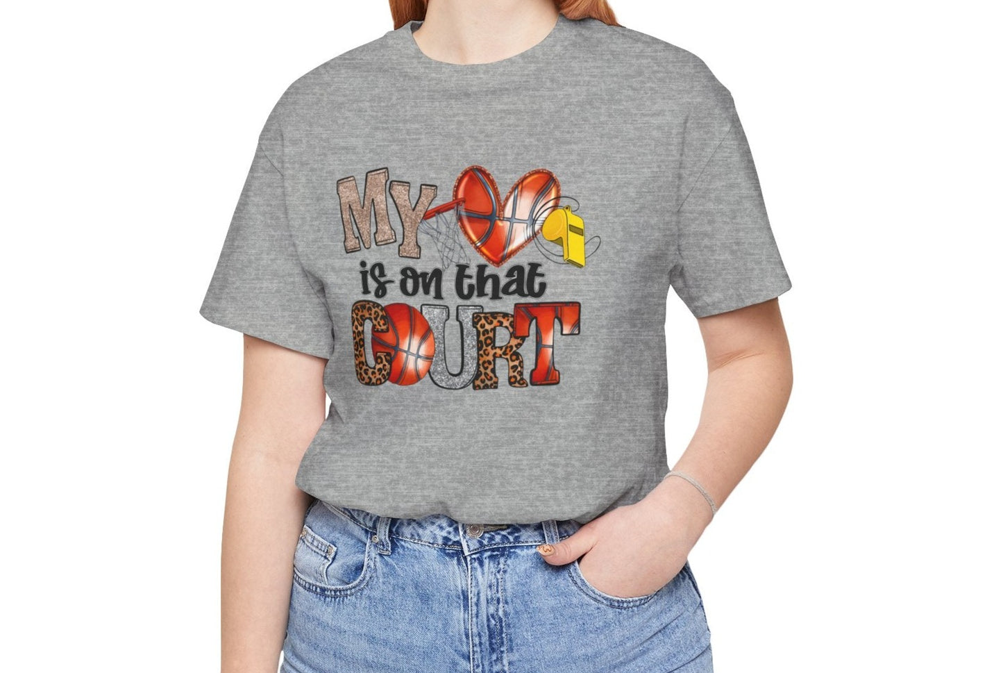 My Heart is on the Court: Mom Supporter Tee - Kim’s Signature Beauty & Accessories    (Store description)