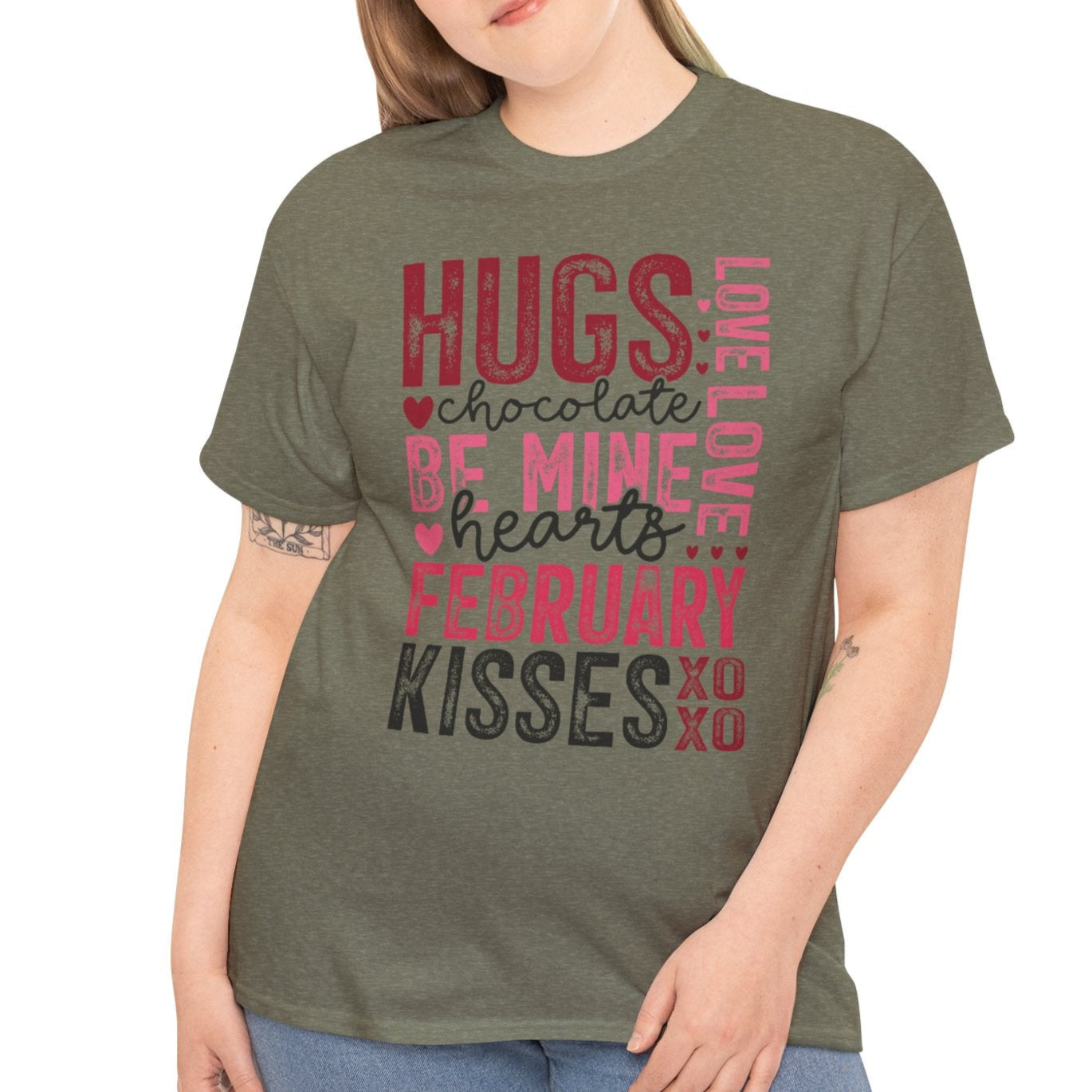 Hearts, February, Love Kisses Tee