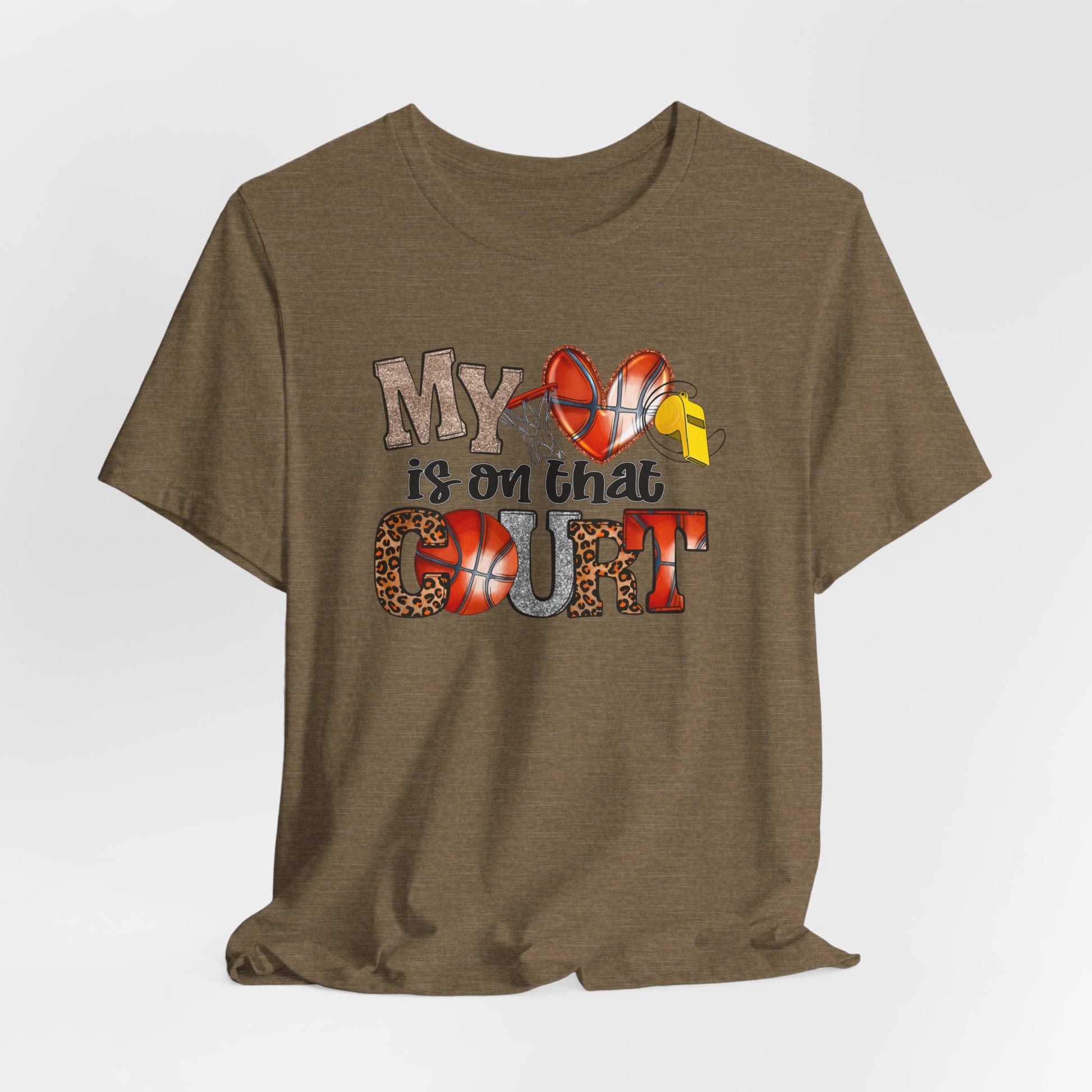 My Heart is on the Court: Mom Supporter Tee - Kim’s Signature Beauty & Accessories    (Store description)