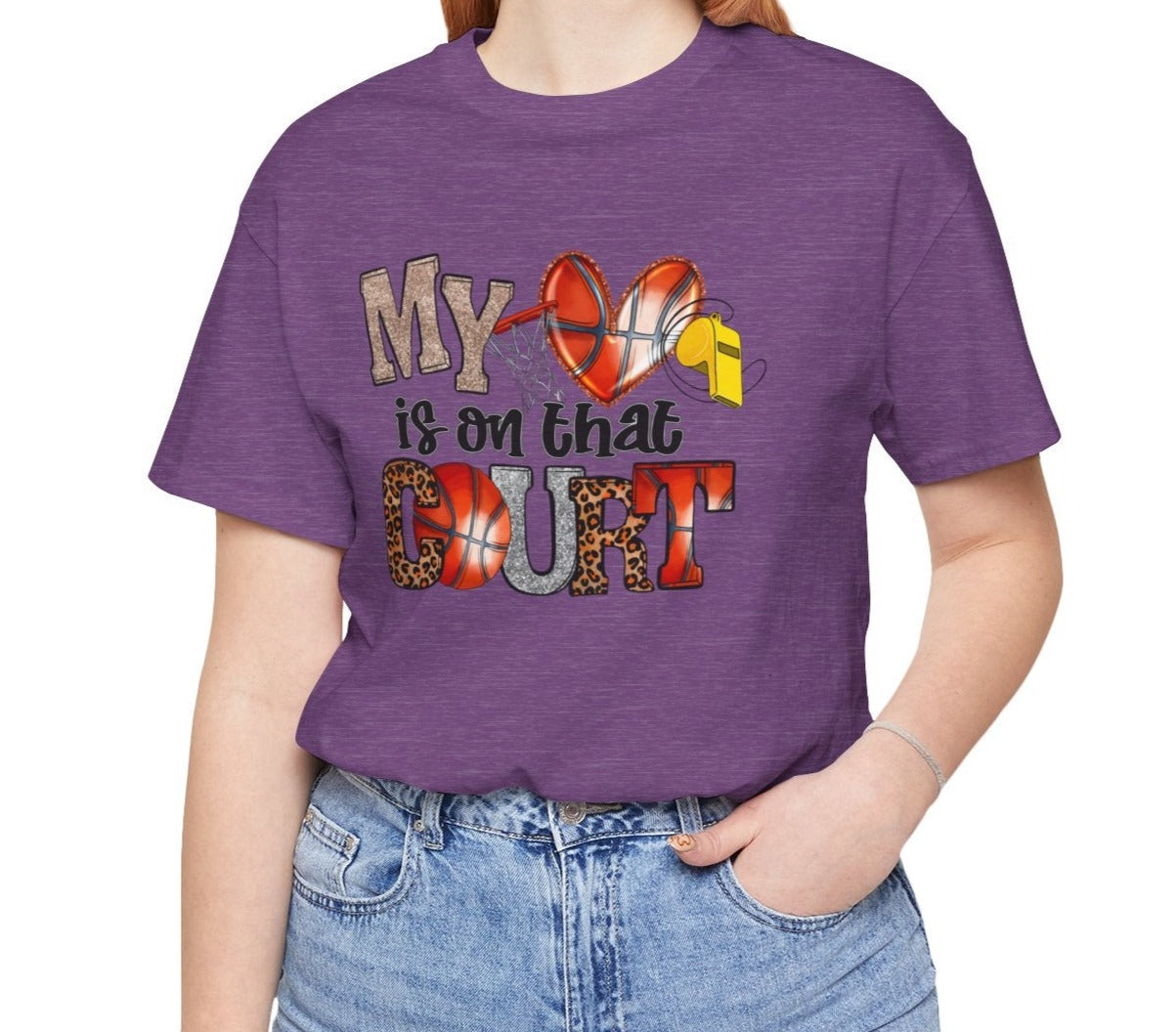 My Heart is on the Court: Mom Supporter Tee - Kim’s Signature Beauty & Accessories    (Store description)