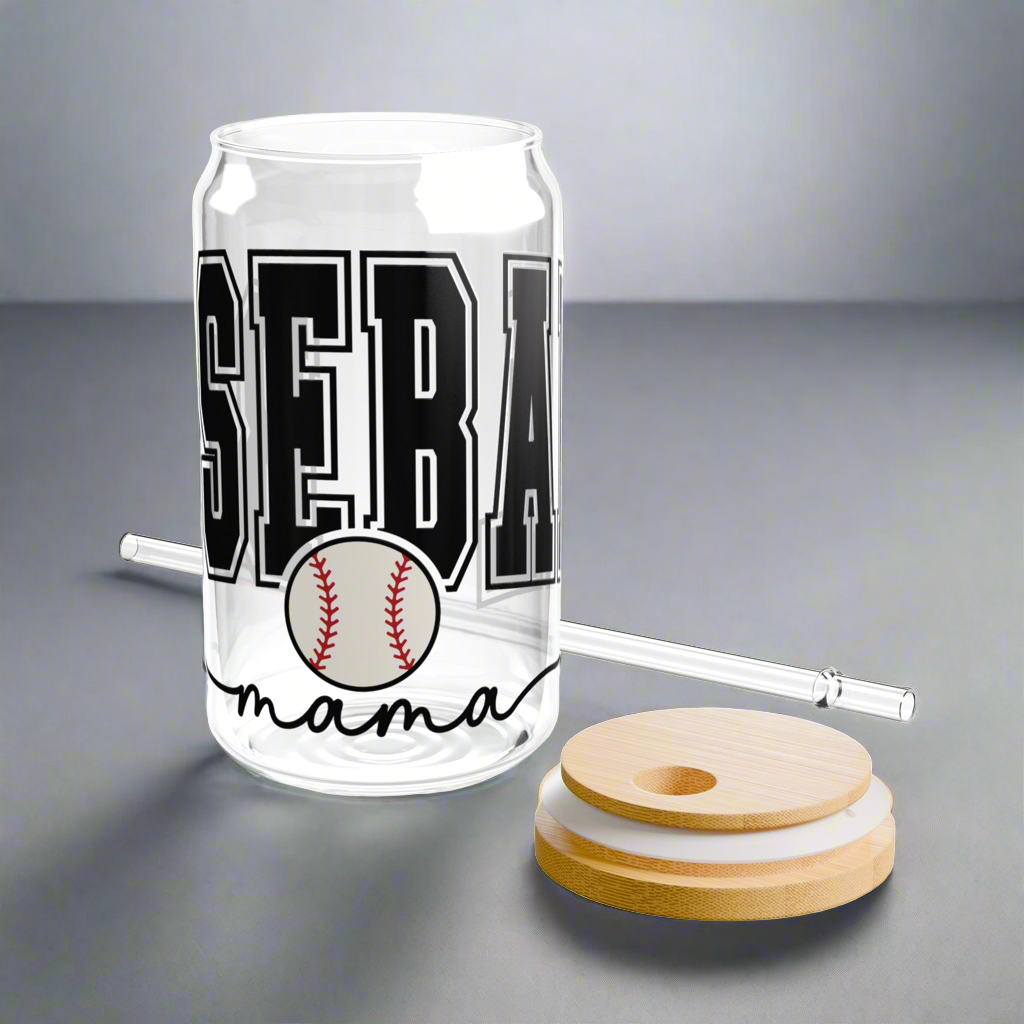 Baseball Mama | Sipper Glass, 16oz - Kim’s Signature Beauty & Accessories    (Store description)