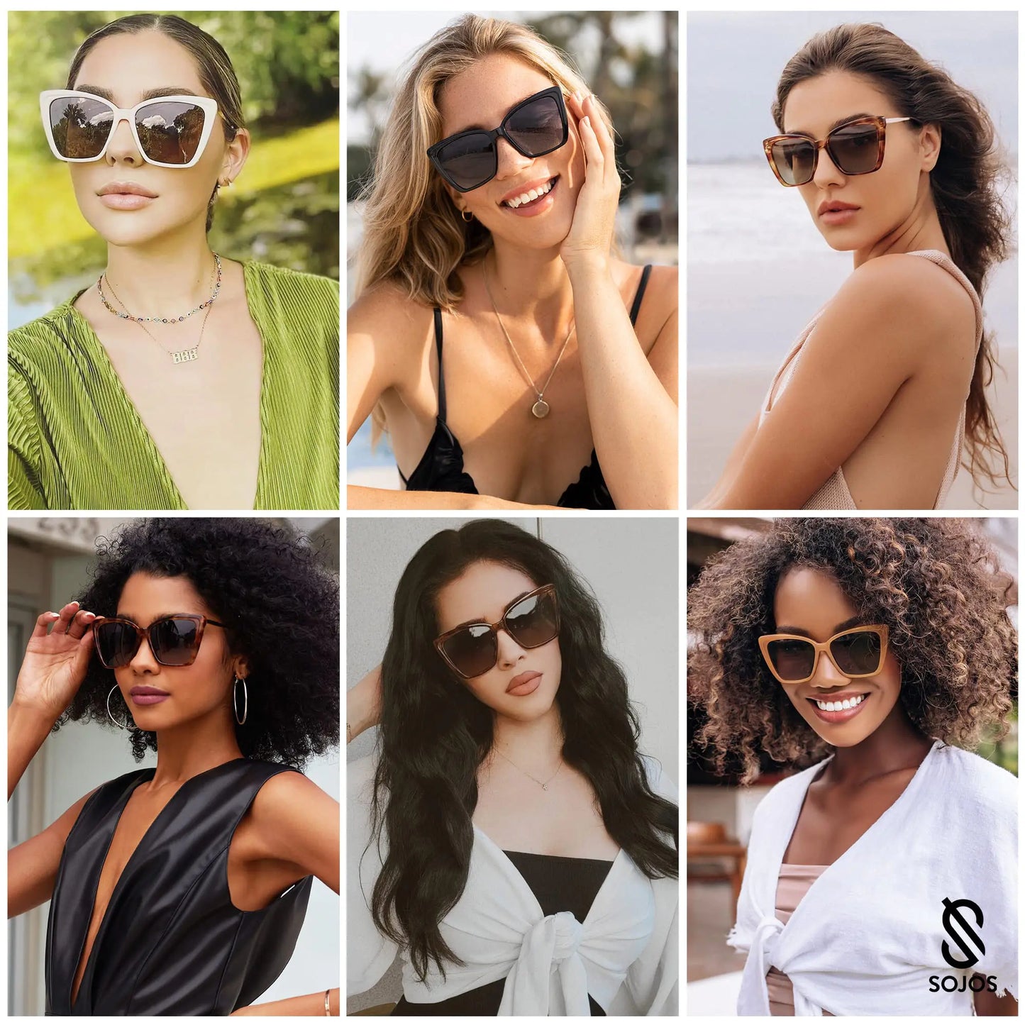 Womens Oversized Square Cat Eye Sun Glasses - Kim’s Signature Beauty & Accessories    (Store description)