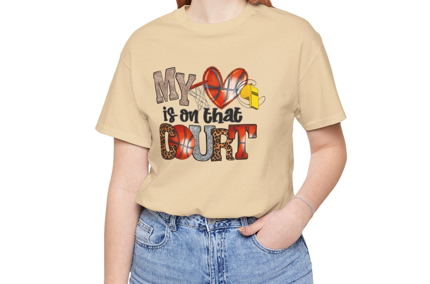 My Heart is on the Court: Mom Supporter Tee - Kim’s Signature Beauty & Accessories    (Store description)