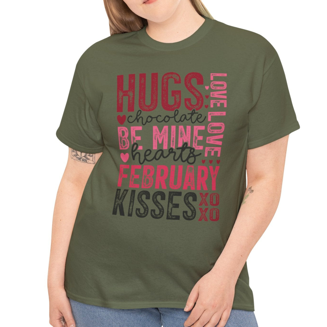 Hearts, February, Love Kisses Tee