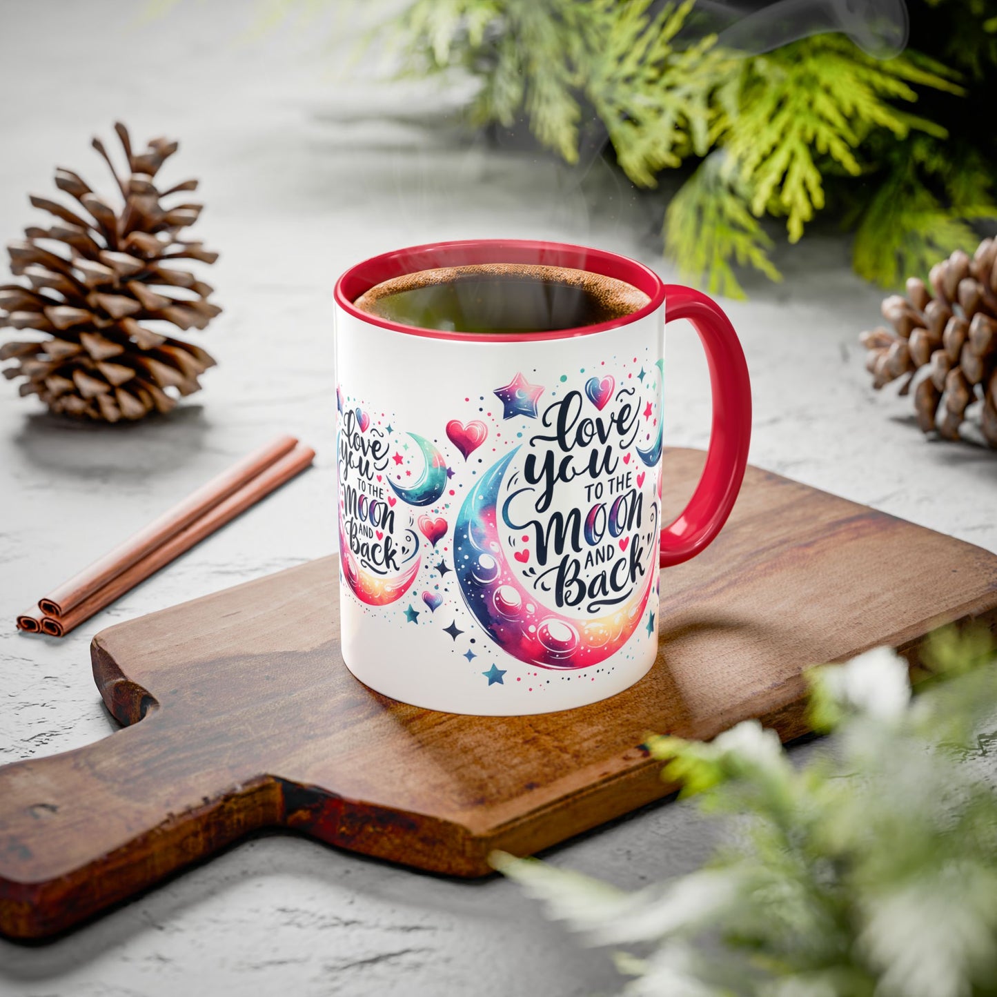 Love You to the Moon Colorful Mugs (11oz, 15oz)