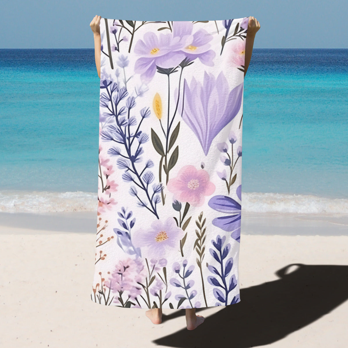 Purple Flower Elegance Towel - Kim’s Signature Beauty & Accessories    (Store description)