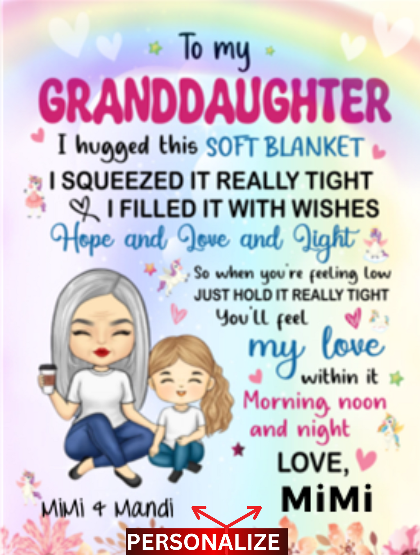 To My Granddaughter (Personalize) - Kim’s Signature Beauty & Accessories    (Store description)