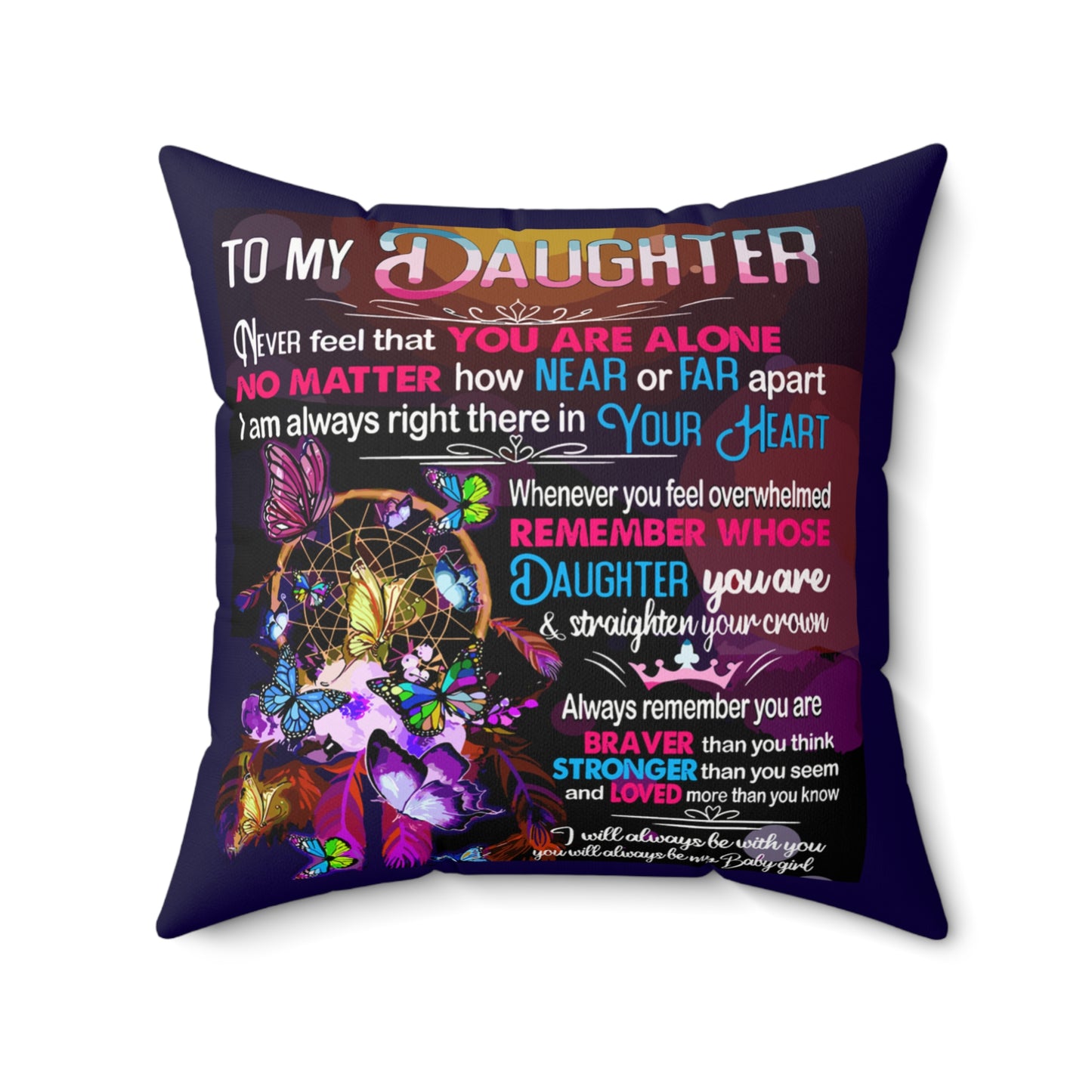 Daughter, Square Pillow - Kim’s Signature Beauty & Accessories    (Store description)