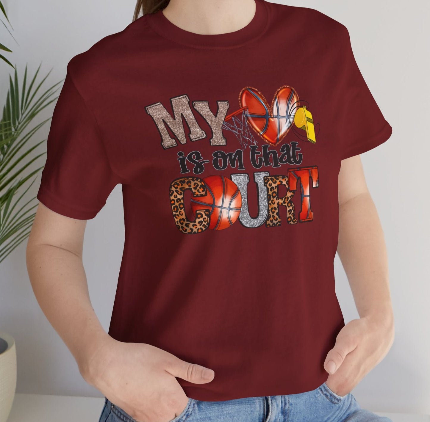 My Heart is on the Court: Mom Supporter Tee - Kim’s Signature Beauty & Accessories    (Store description)