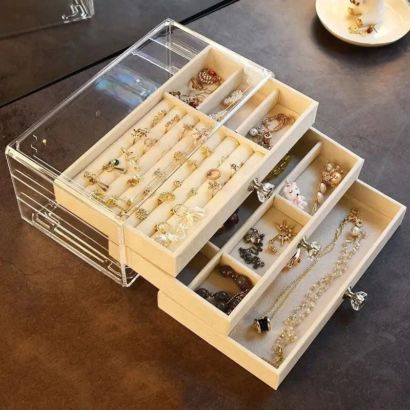 Acrylic Jewelry Box Velvet Compartments - Kim’s Signature Beauty & Accessories    (Store description)