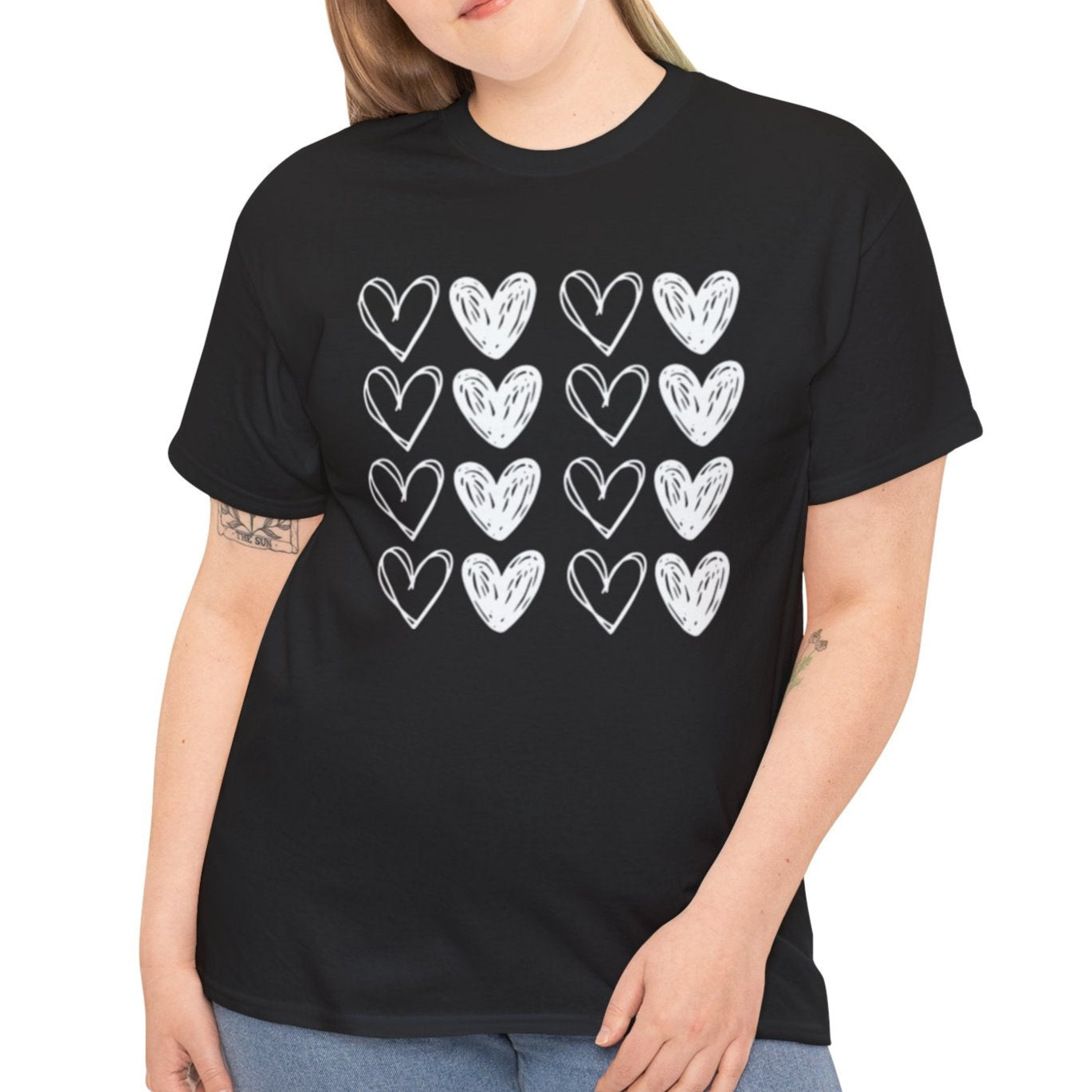 Rows of Hearts Tee