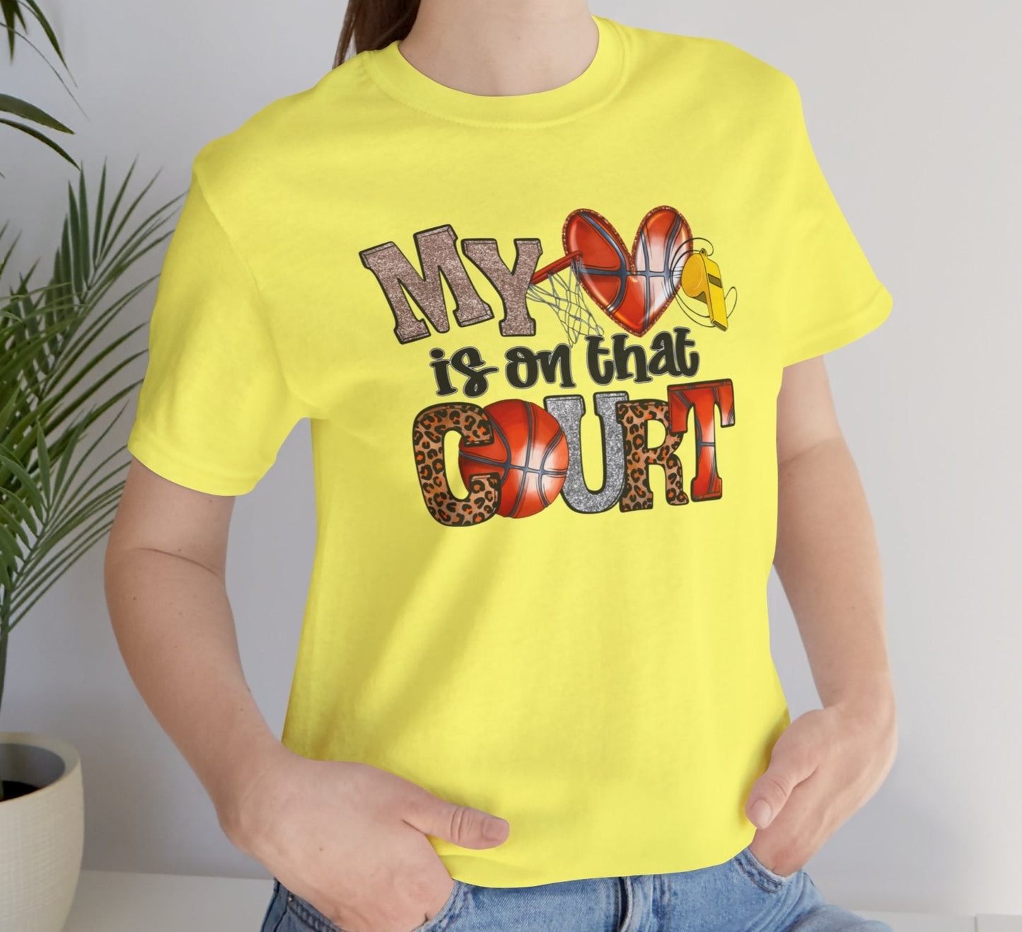 My Heart is on the Court: Mom Supporter Tee - Kim’s Signature Beauty & Accessories    (Store description)