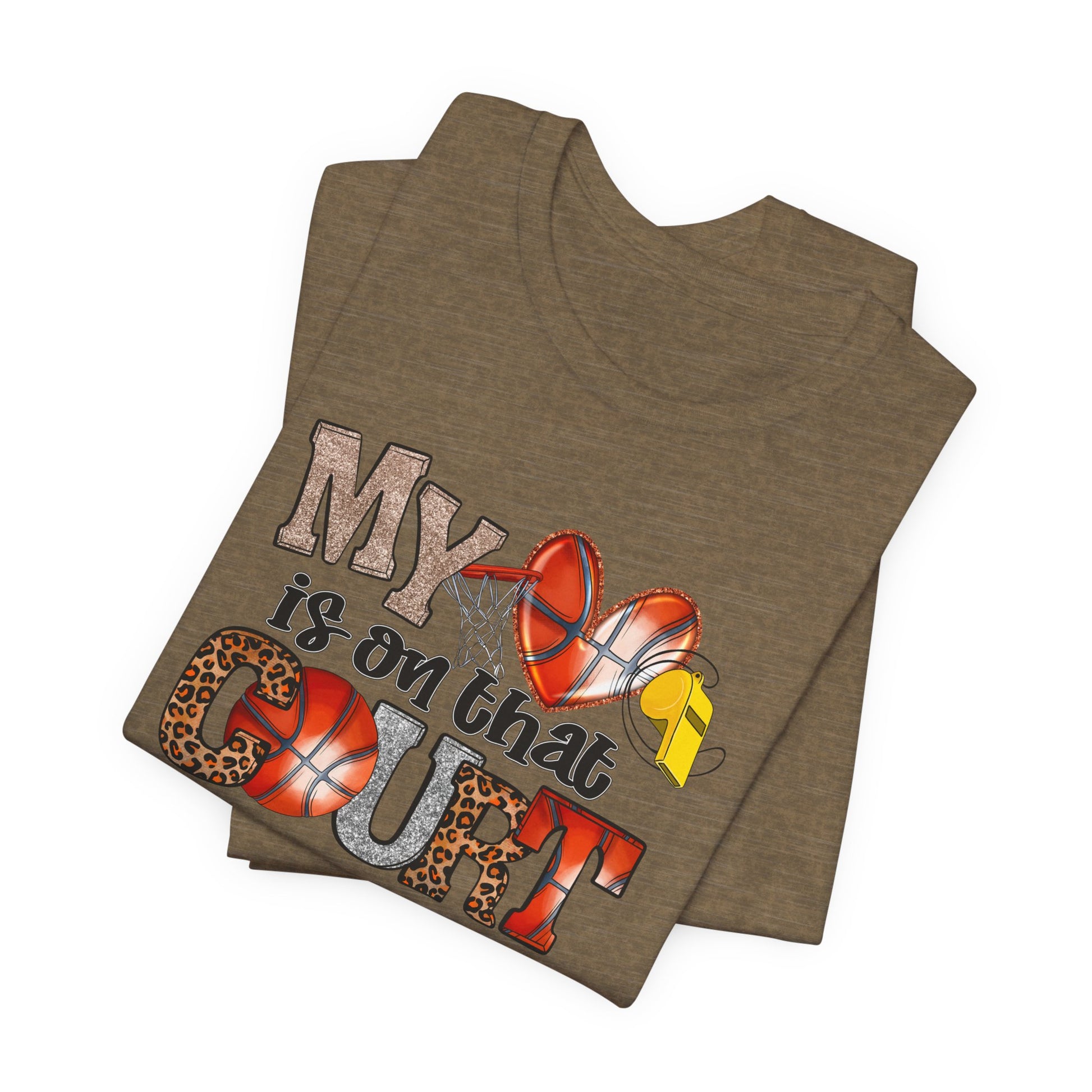 My Heart is on the Court: Mom Supporter Tee - Kim’s Signature Beauty & Accessories    (Store description)