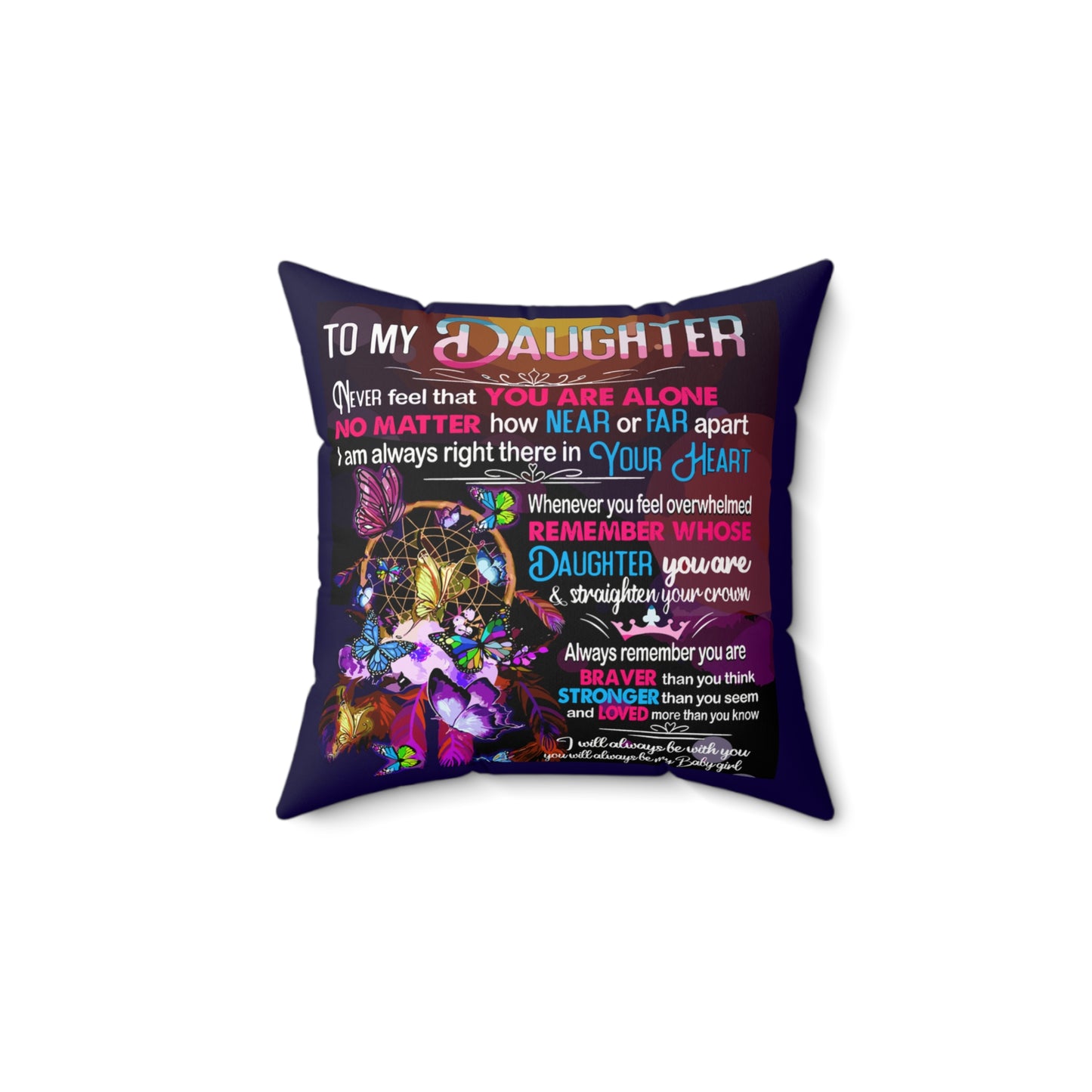 Daughter, Square Pillow - Kim’s Signature Beauty & Accessories    (Store description)