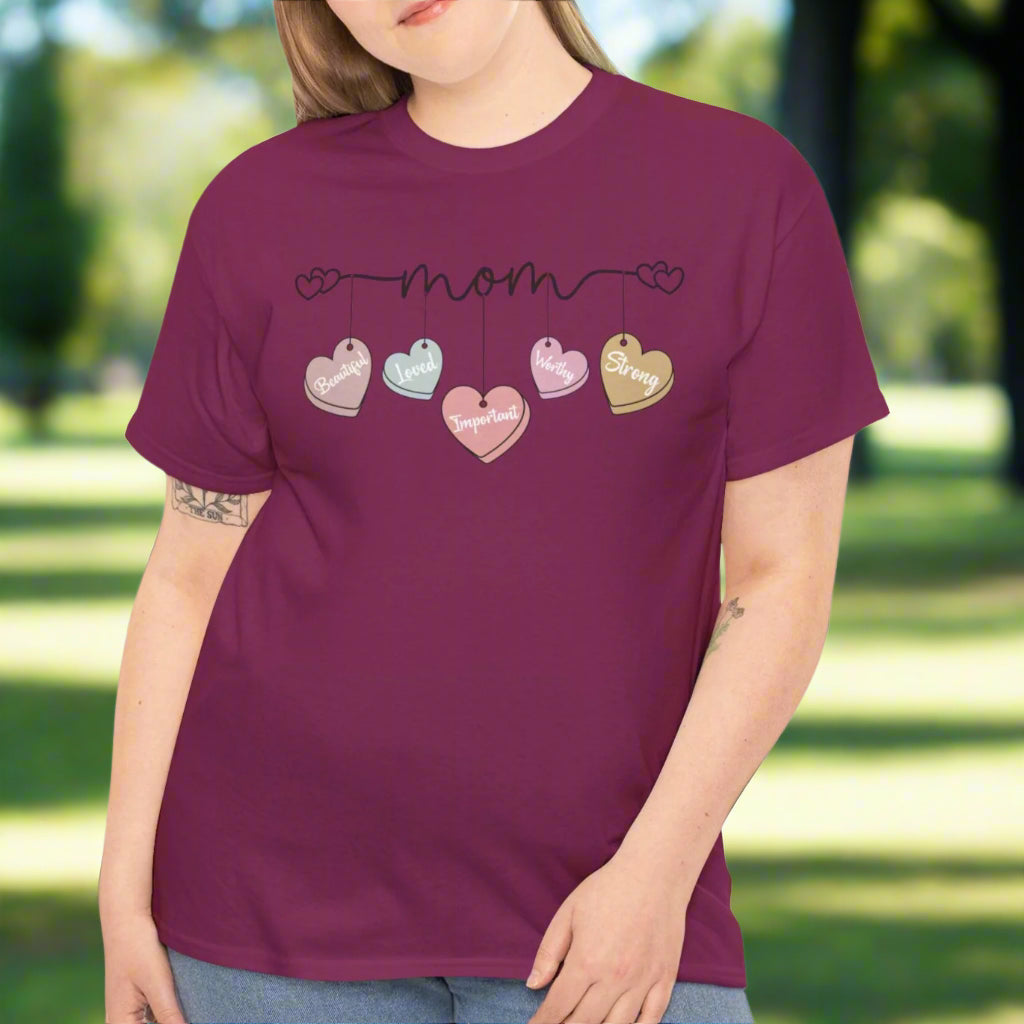 Mom, Candy Heart Tee