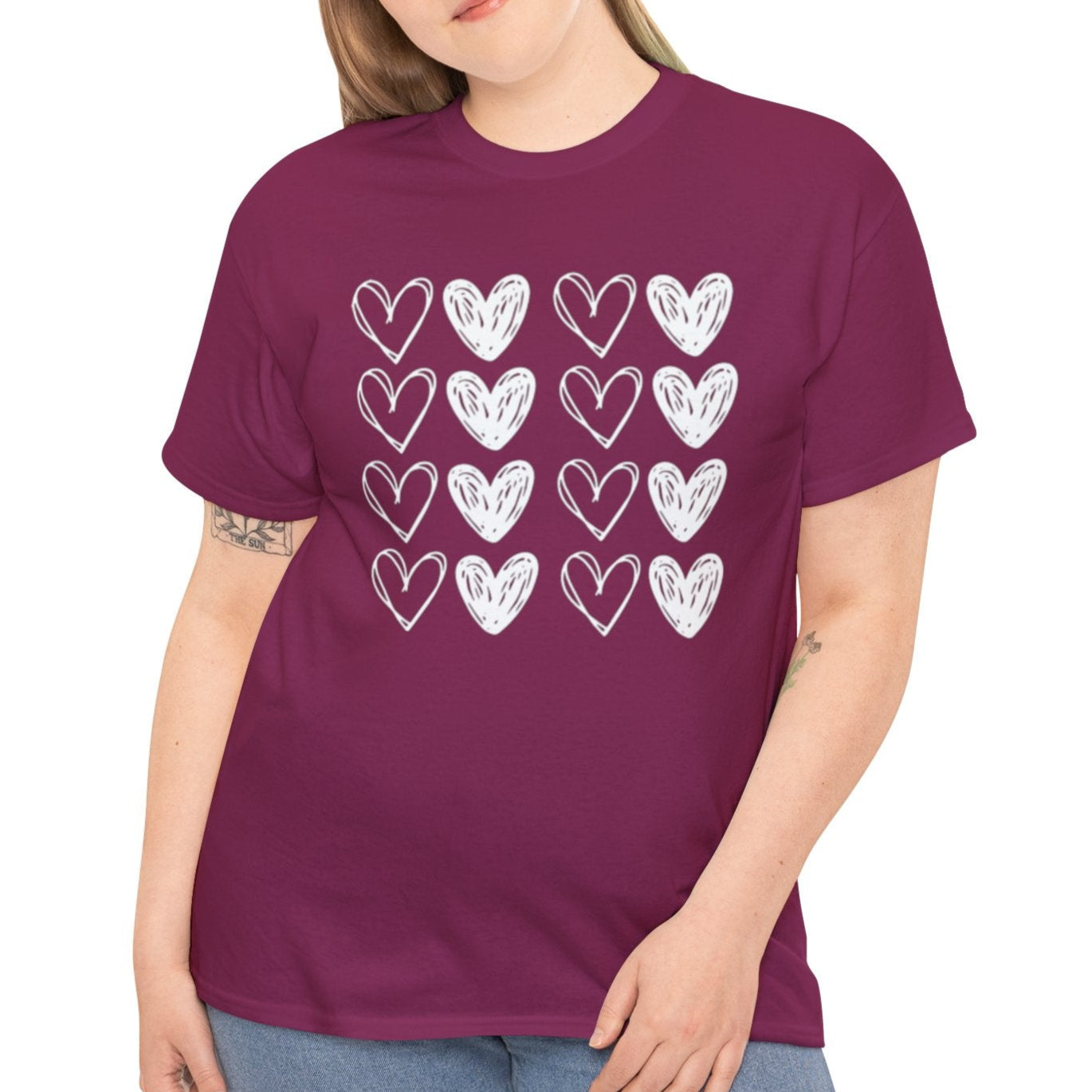 Rows of Hearts Tee