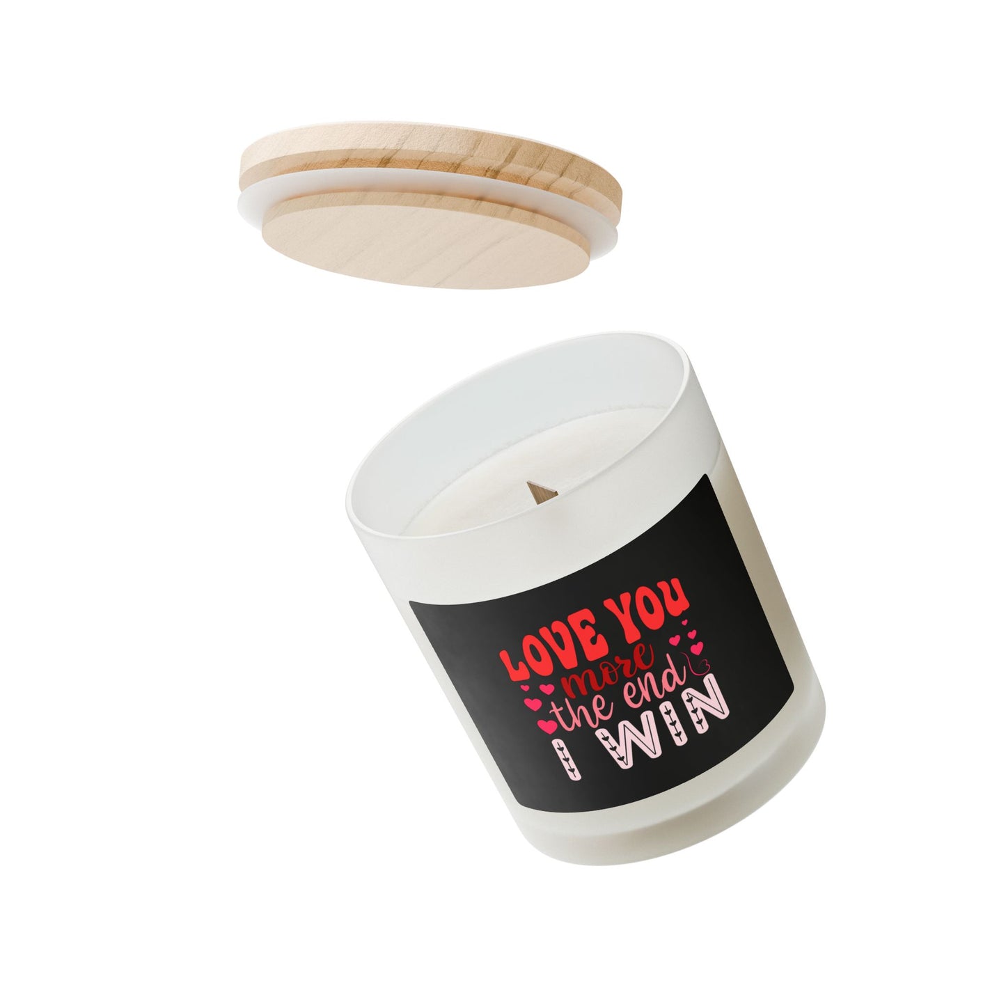 Love You More...Frosted Glass Candle, 11oz