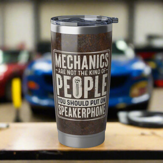 Mechanics & Speaker Phones 20oz Tumbler - Kim’s Signature Beauty & Accessories    (Store description)