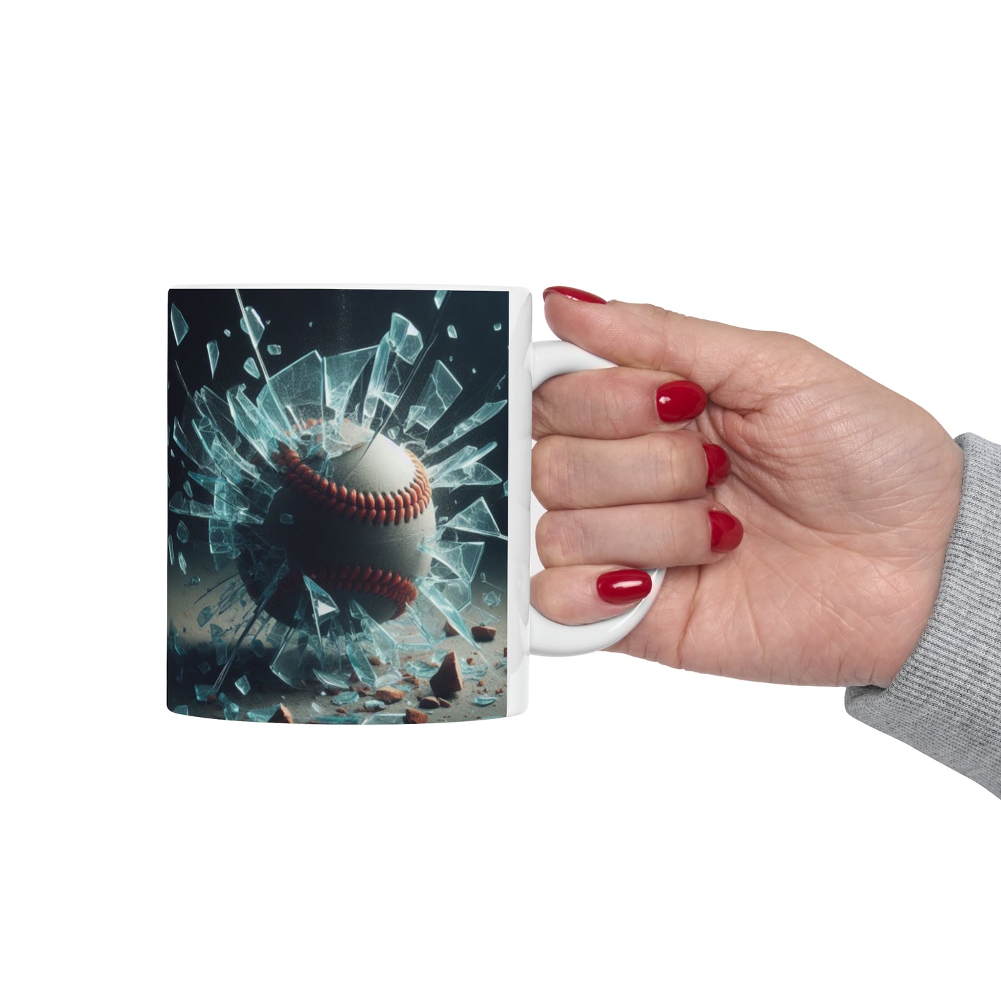 Glass Breaking Baseball  3D Mug, 11oz - Kim’s Signature Beauty & Accessories    (Store description)