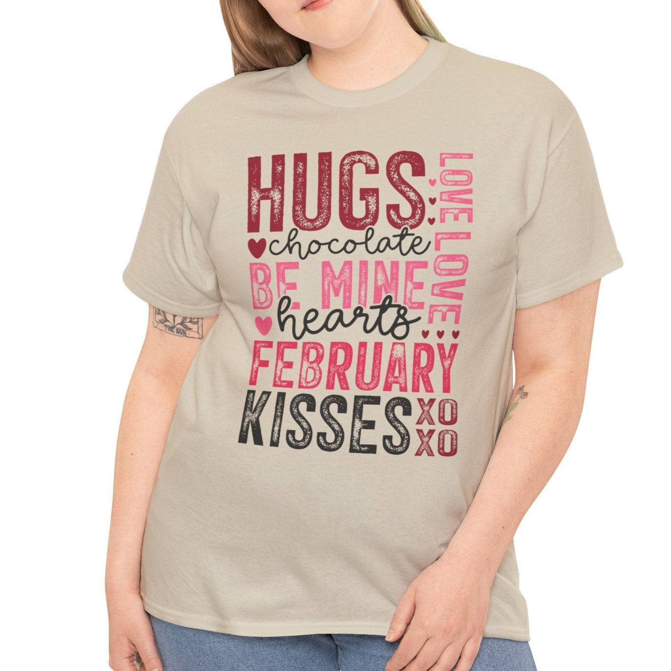 Hearts, February, Love Kisses Tee