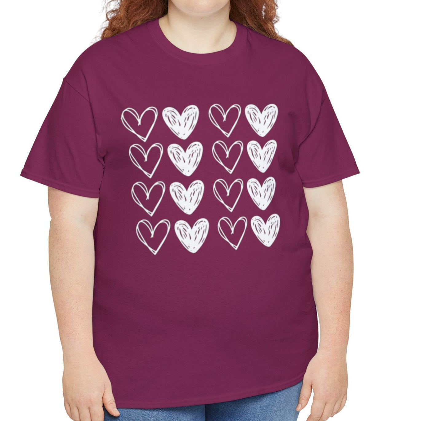 Rows of Hearts Tee